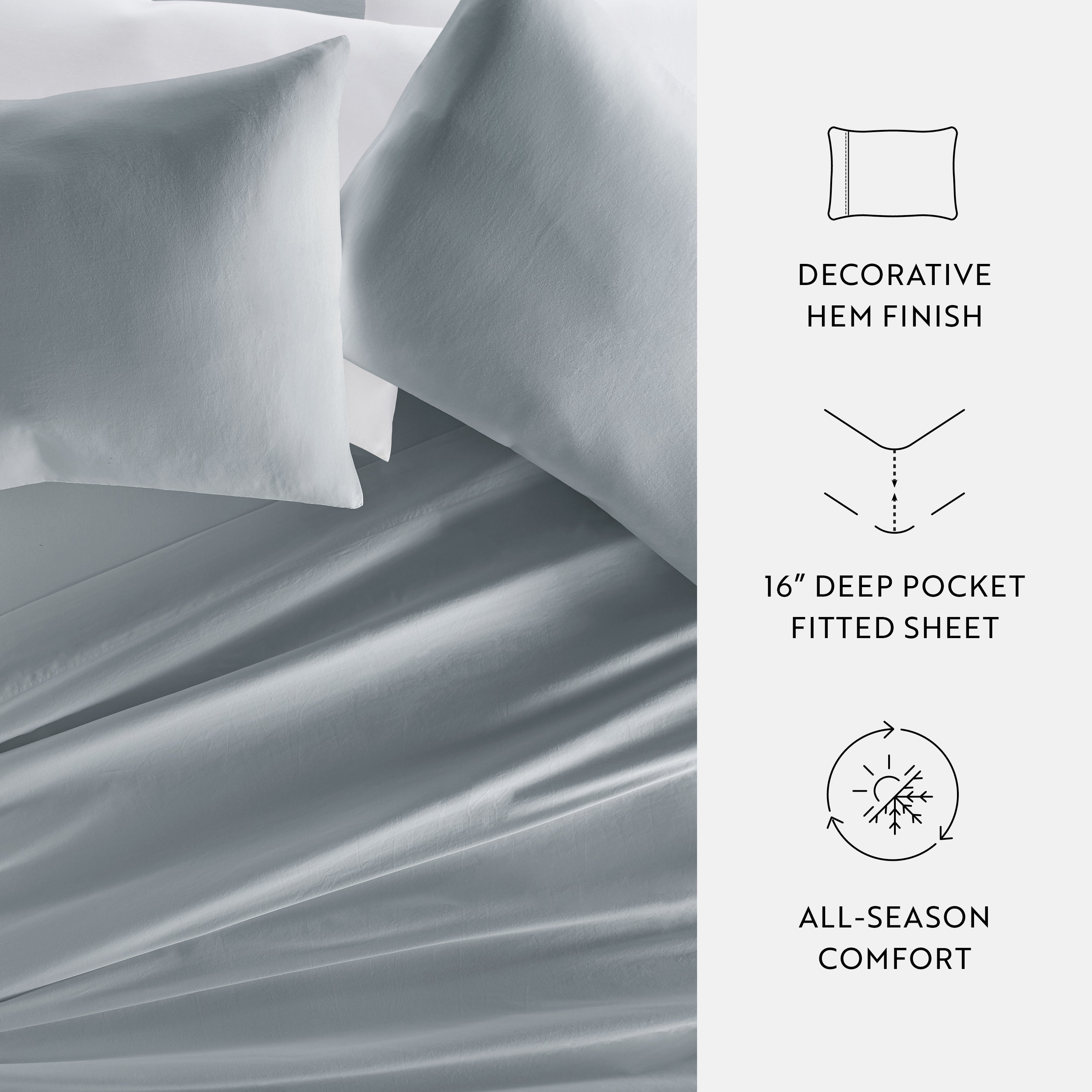 4-Piece 100% Cotton Long Staple Sheet Set