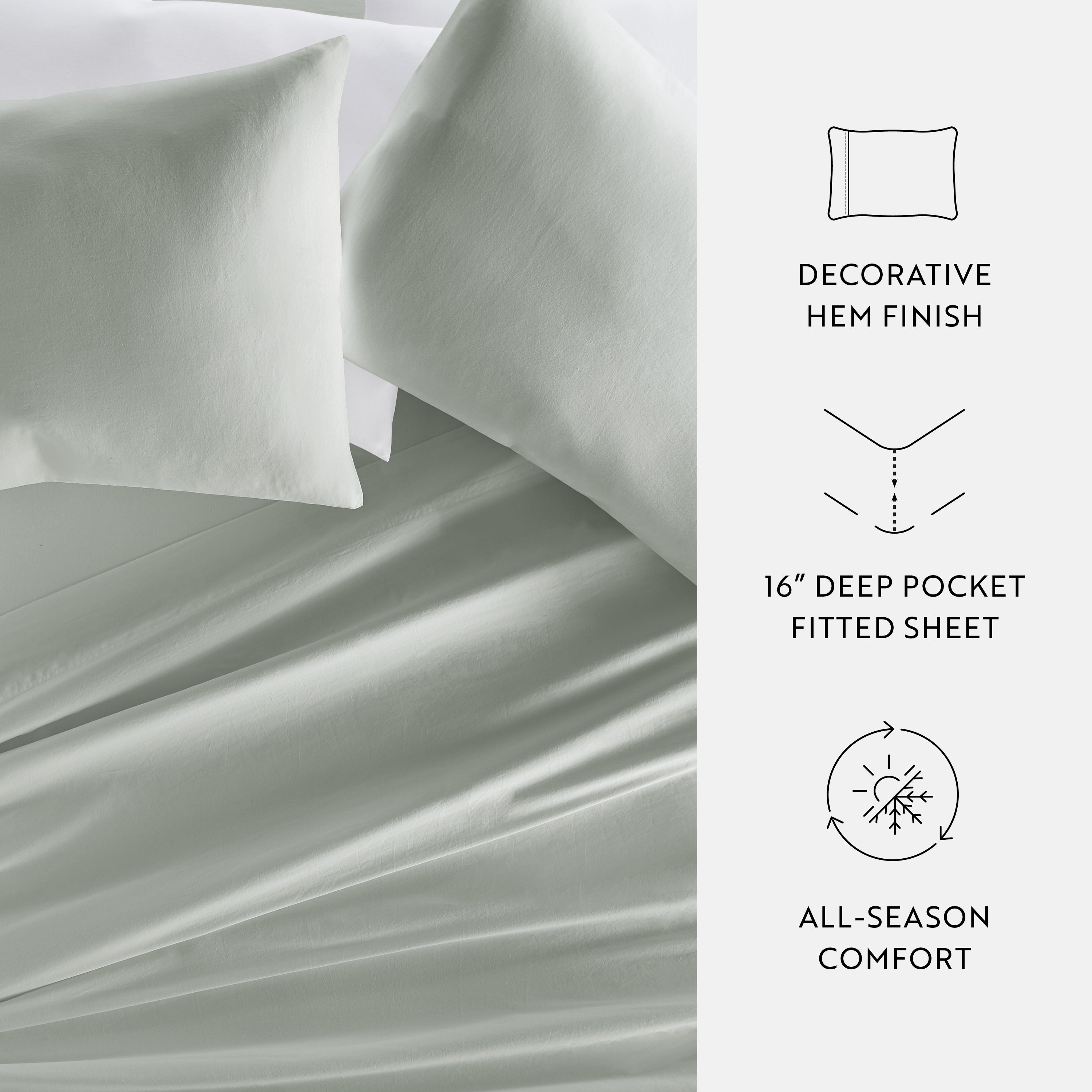 4-Piece 100% Cotton Long Staple Sheet Set