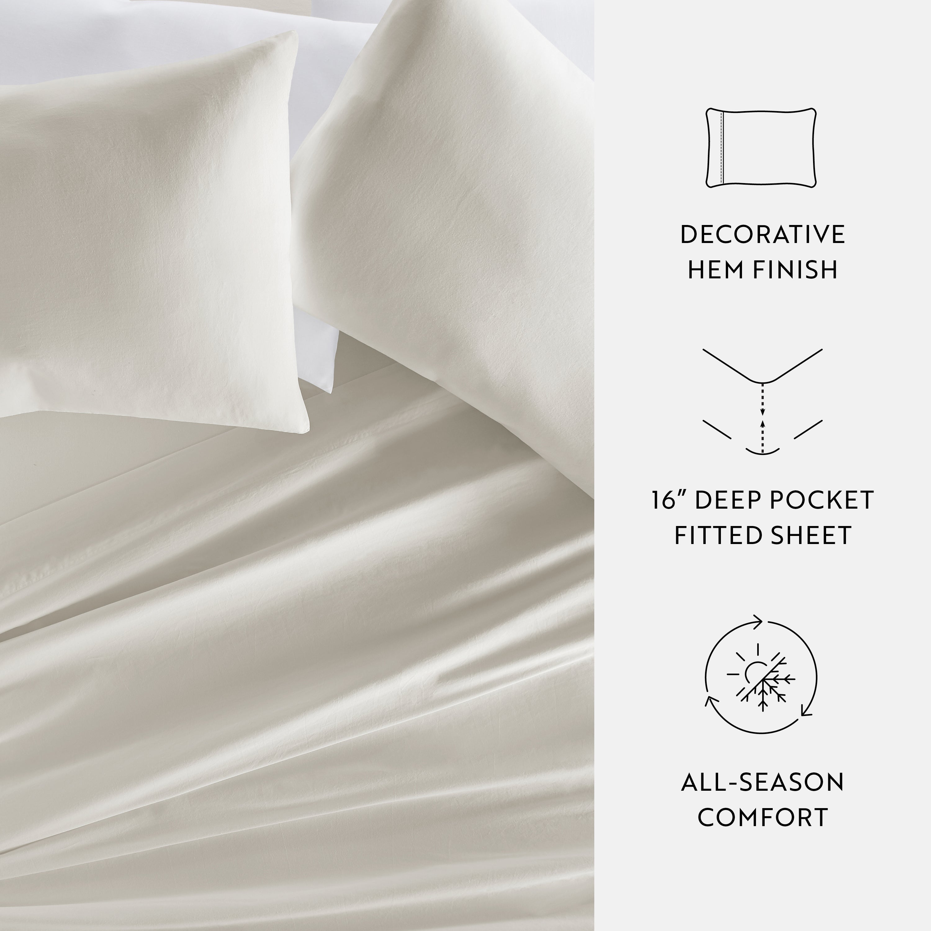4-Piece 100% Cotton Long Staple Sheet Set