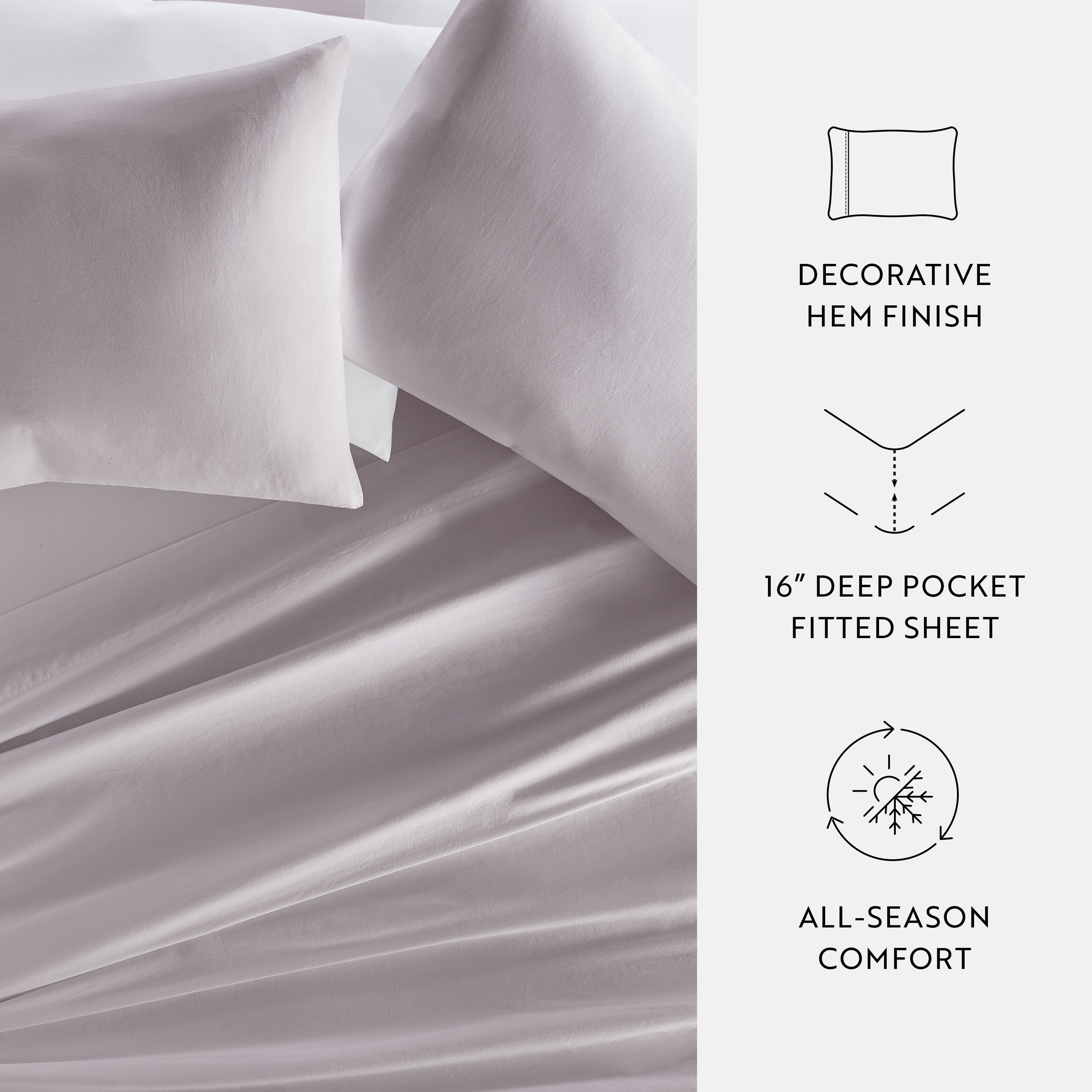 4-Piece 100% Cotton Long Staple Sheet Set