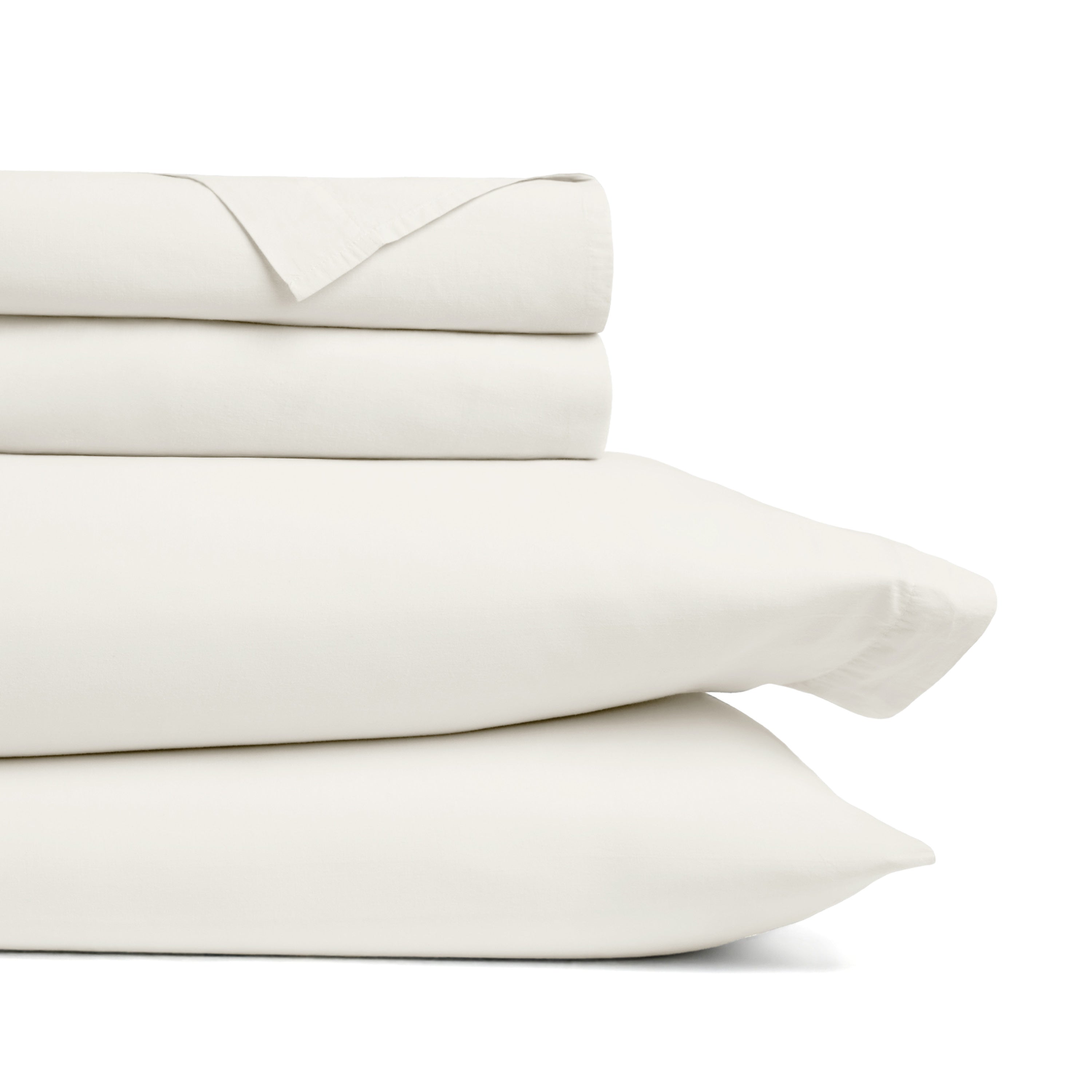 4-Piece 100% Cotton Percale Sheet Set