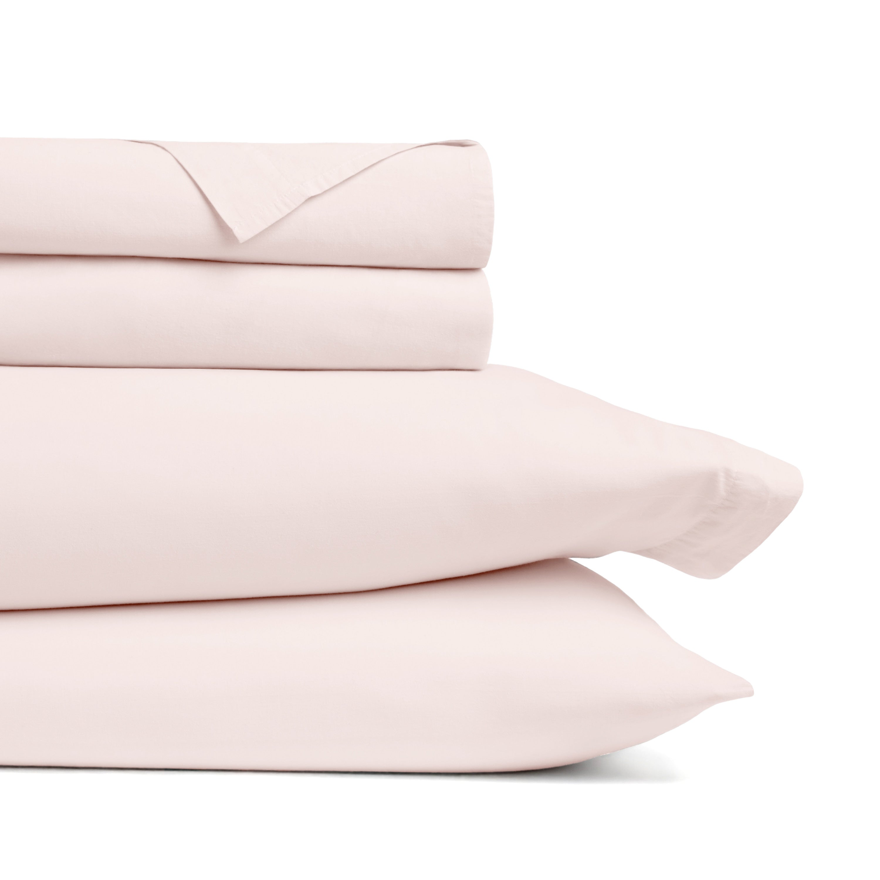 4-Piece 100% Cotton Percale Sheet Set