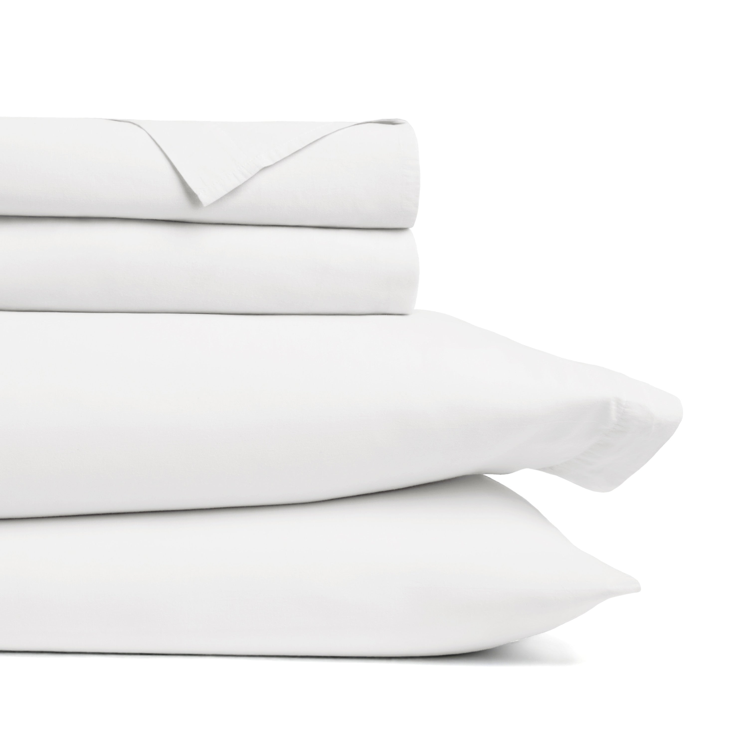 4-Piece 100% Cotton Percale Sheet Set