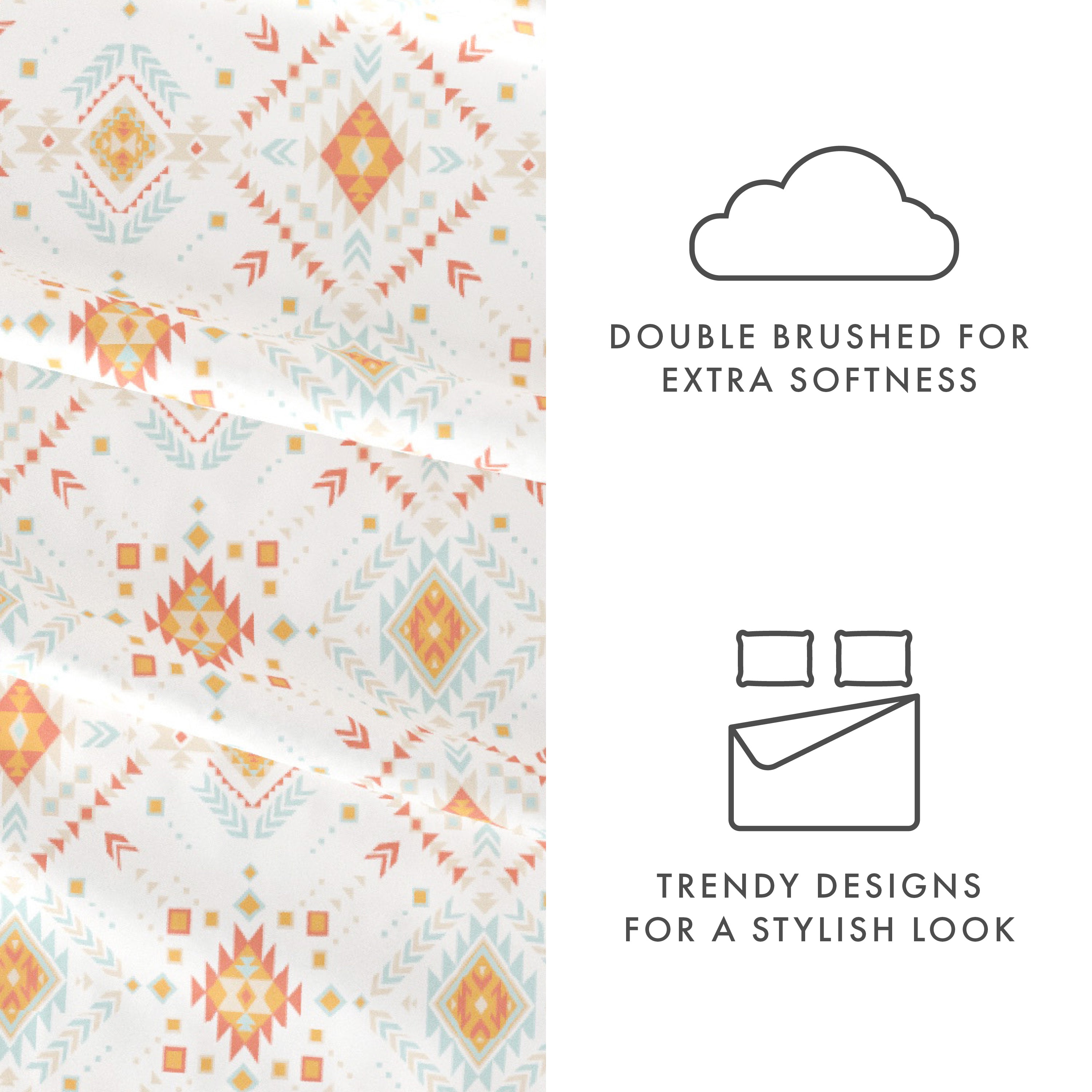 Aztec Dreams 4-Piece Patterned Sheet Set