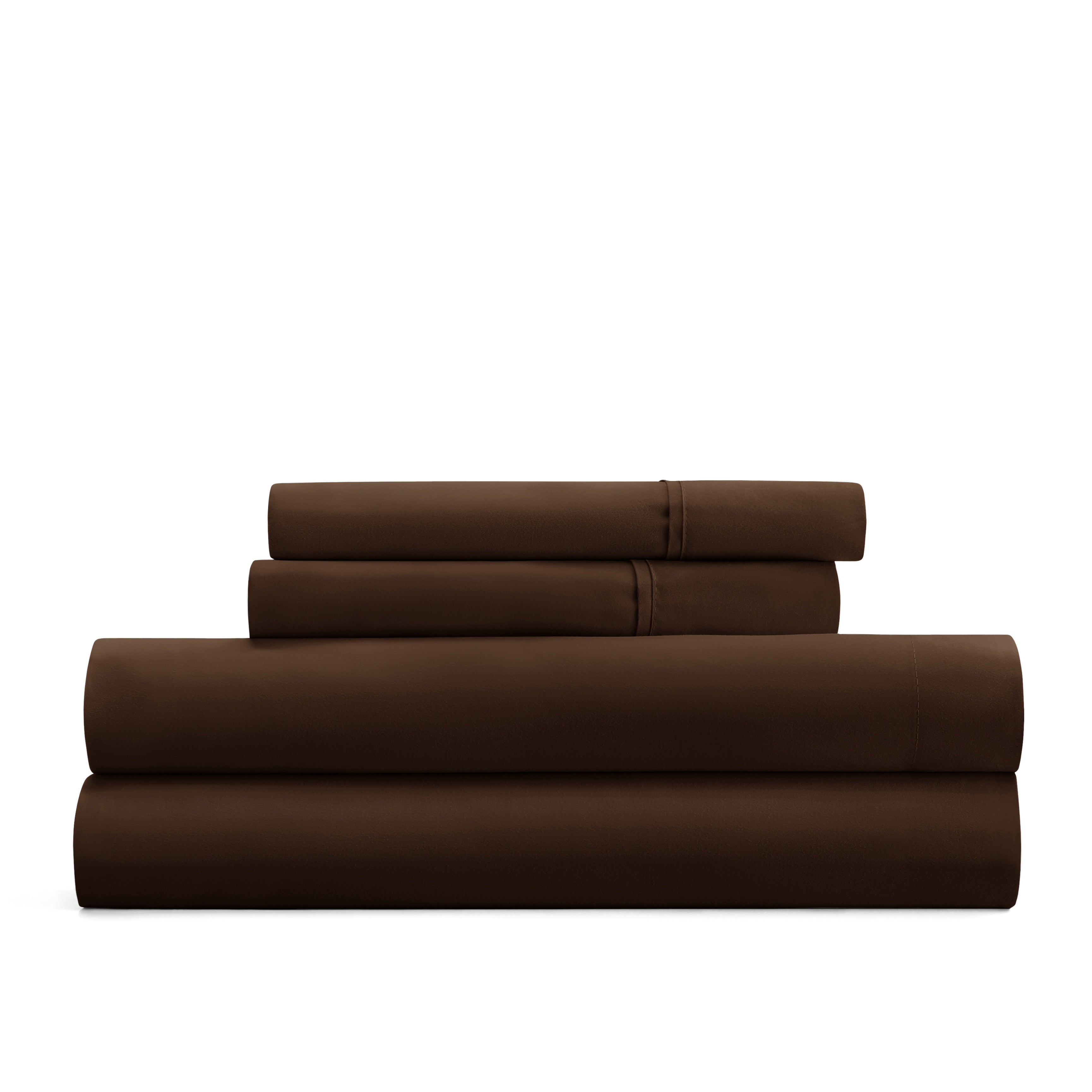 4-Piece Double Brushed Solid Sheet Set