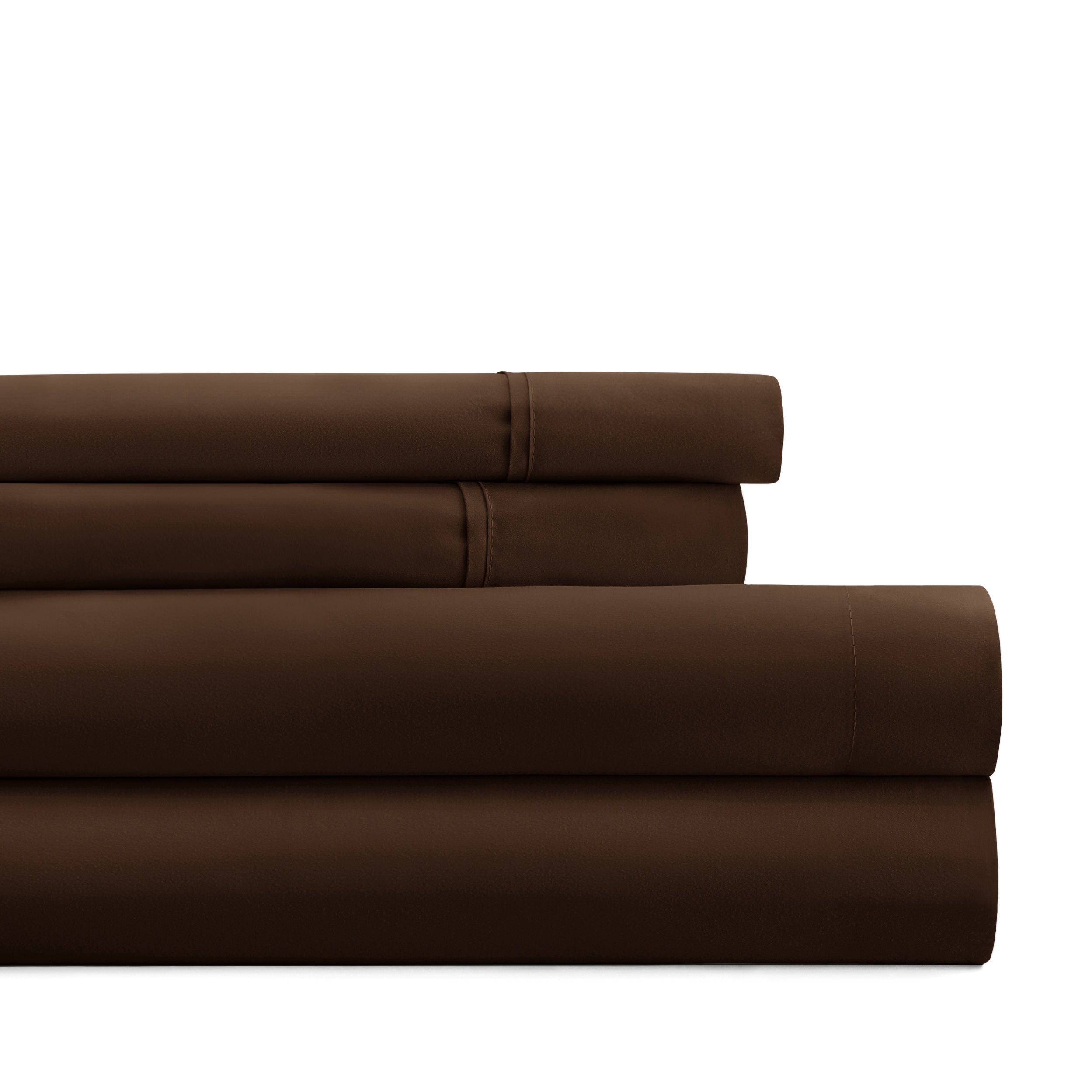 4-Piece Double Brushed Solid Sheet Set