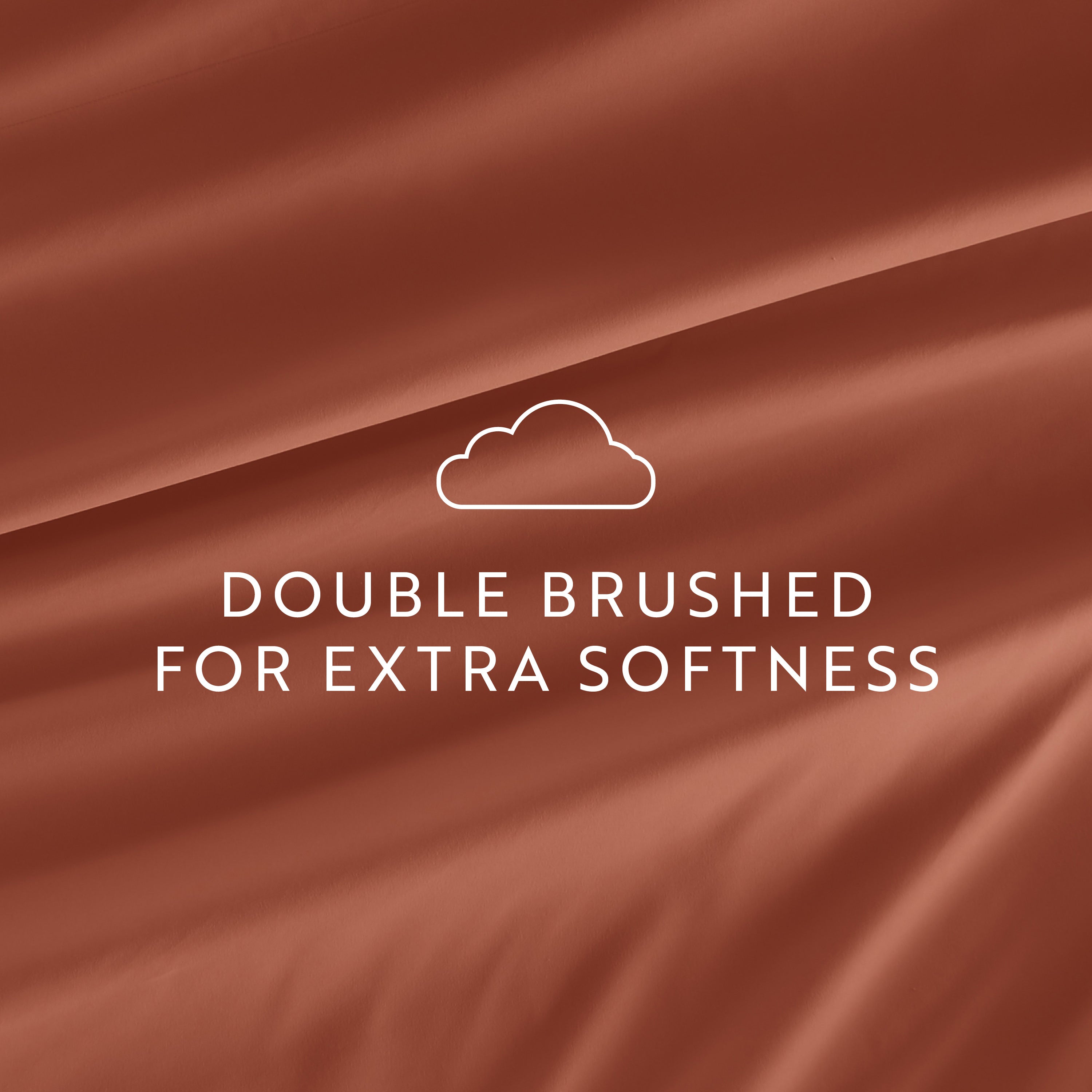 4-Piece Double Brushed Solid Sheet Set