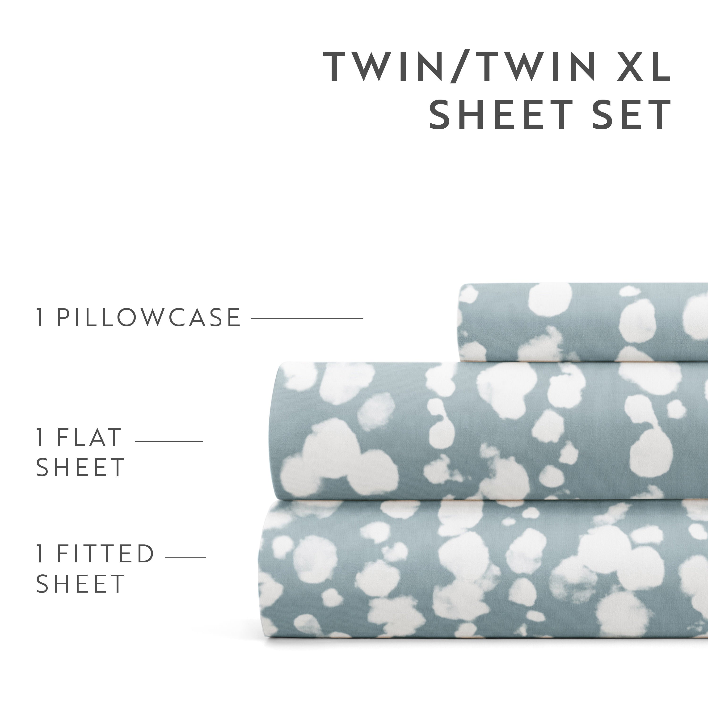 Cloud Burst 4-Piece Patterned Sheet Set
