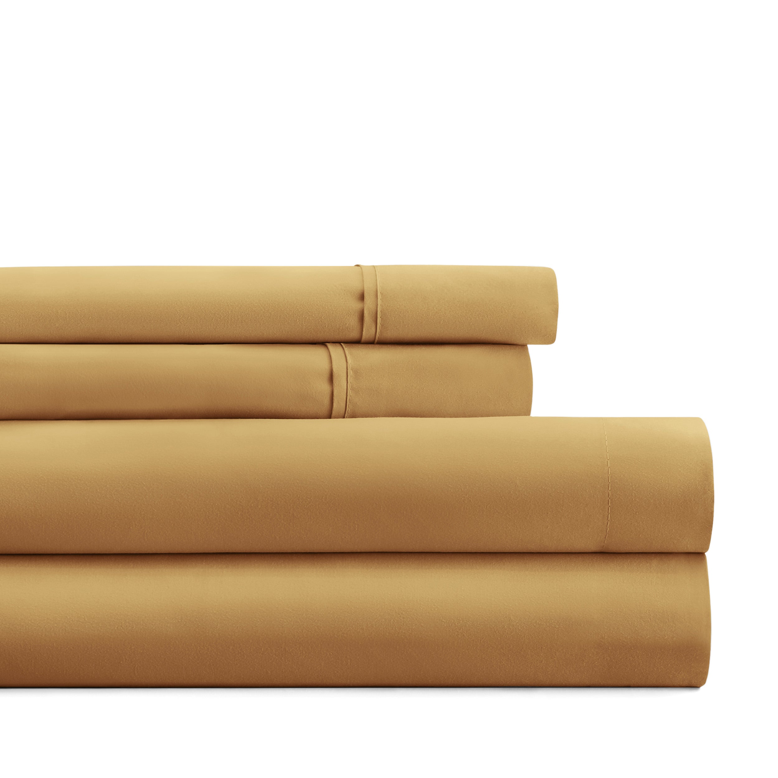 4-Piece Double Brushed Solid Sheet Set