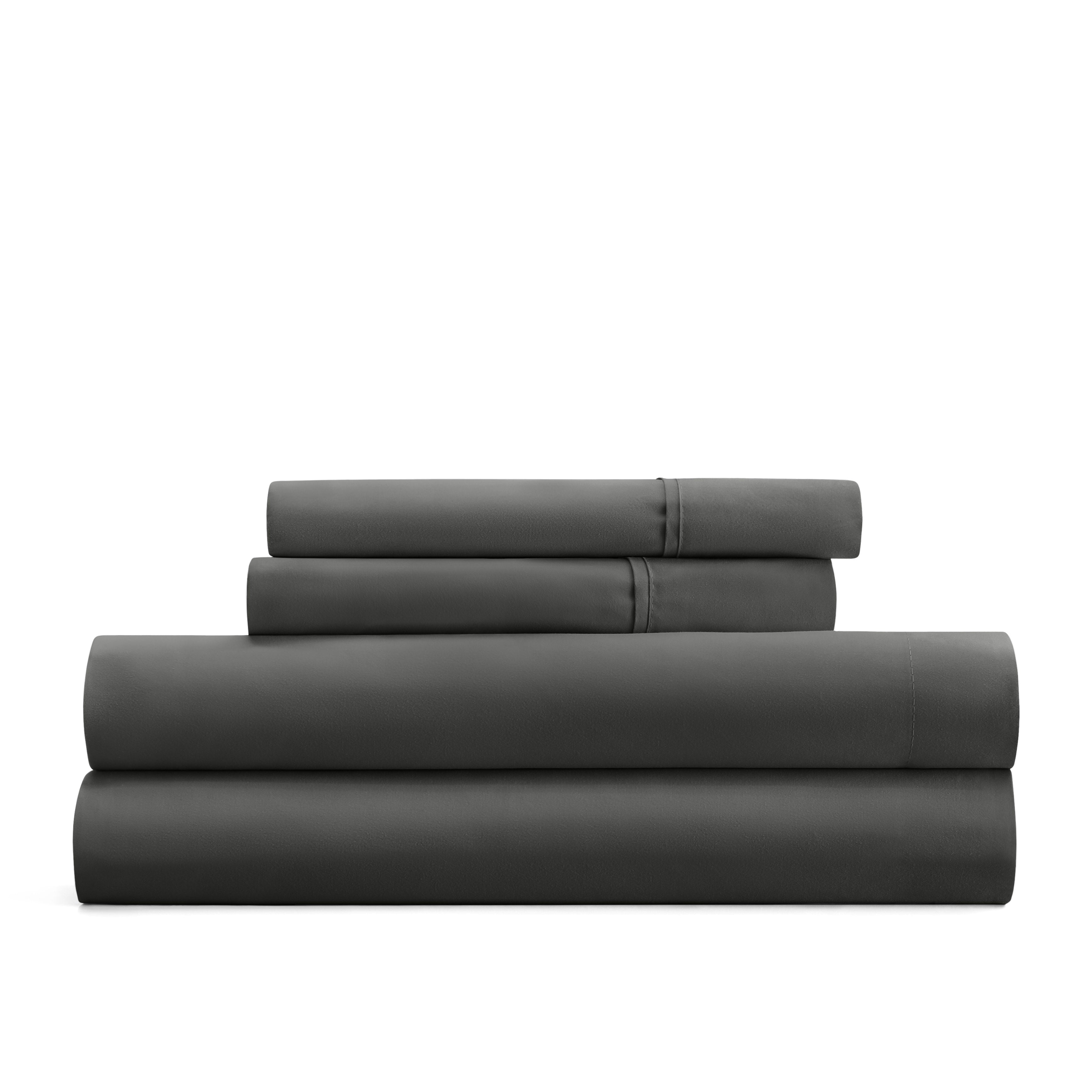 4-Piece Double Brushed Solid Sheet Set