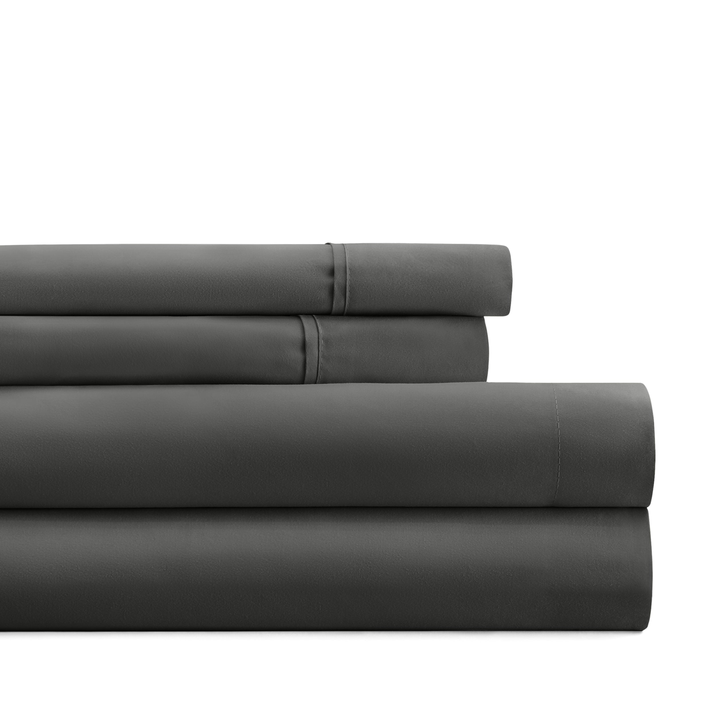 4-Piece Double Brushed Solid Sheet Set