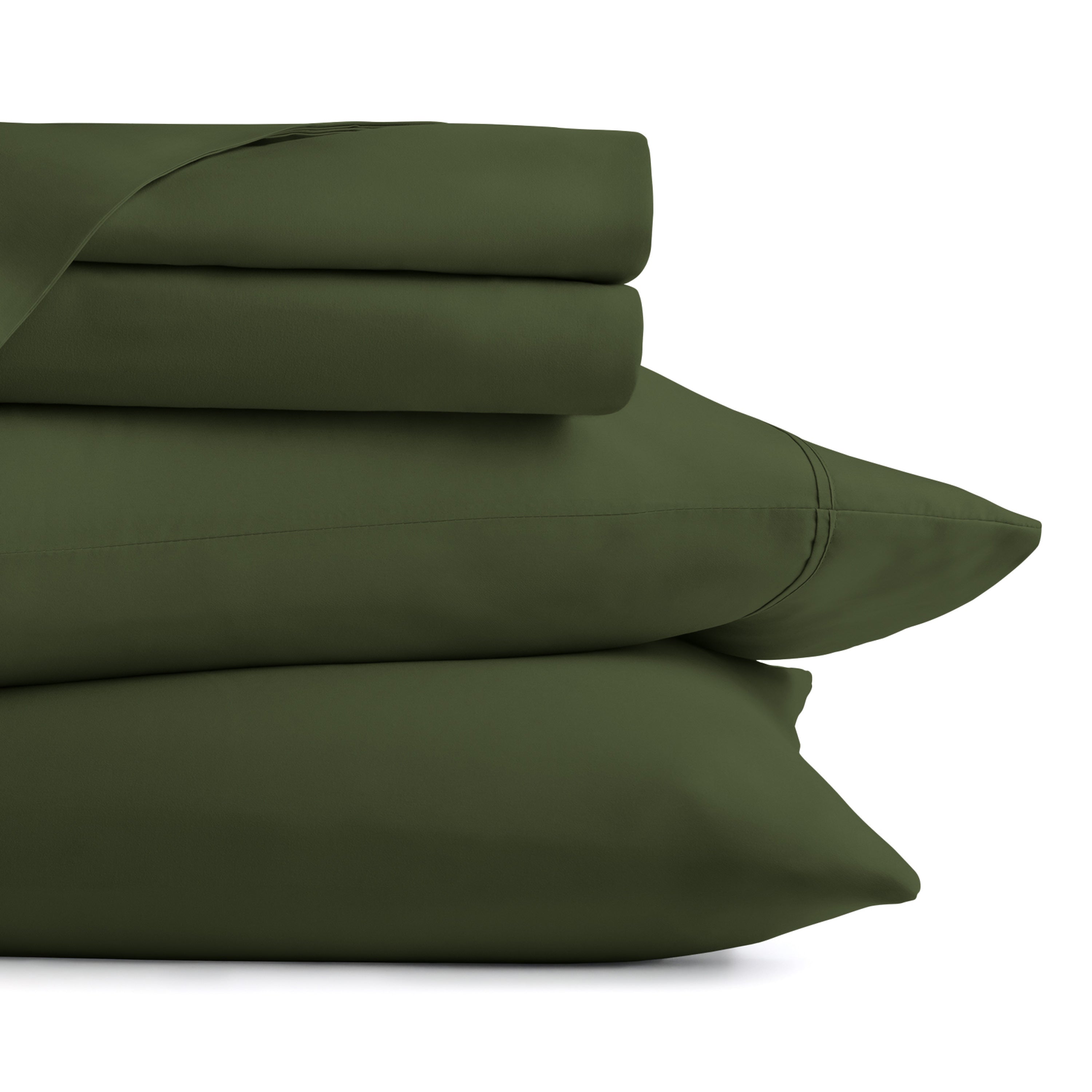 4-Piece Double Brushed Solid Sheet Set