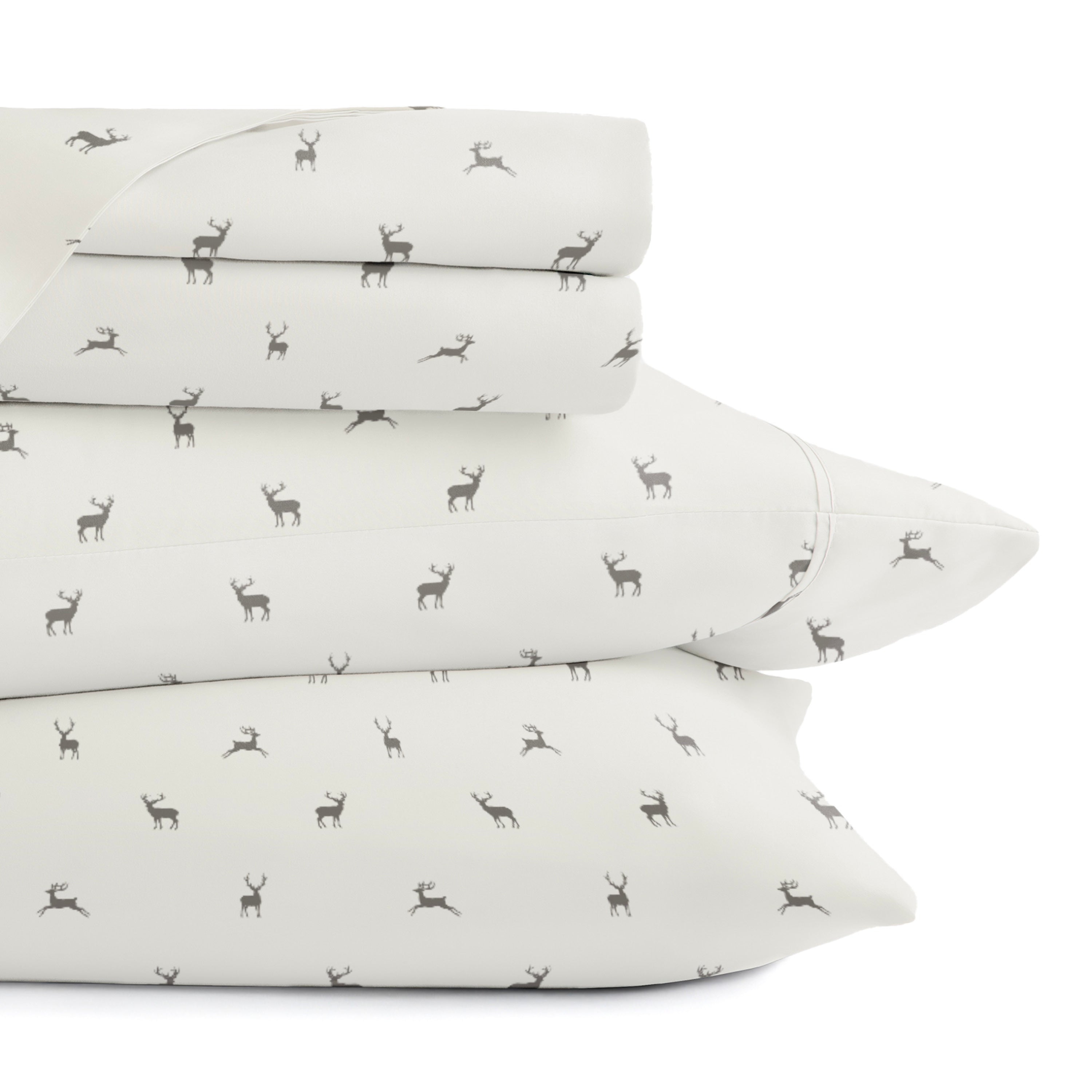 Reindeer 4-Piece Patterned Sheet Set