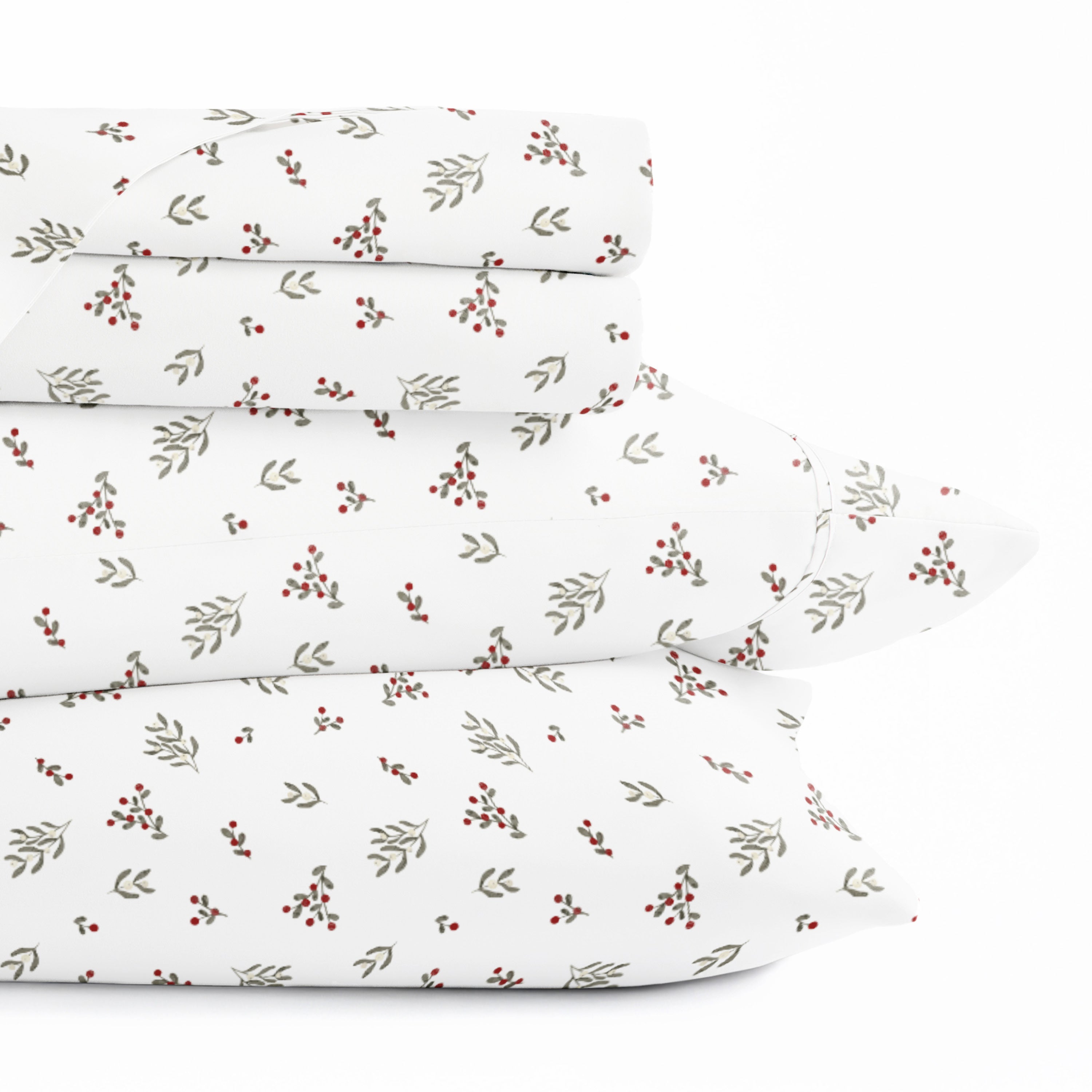 Winter Berries 4-Piece Patterned Sheet Set