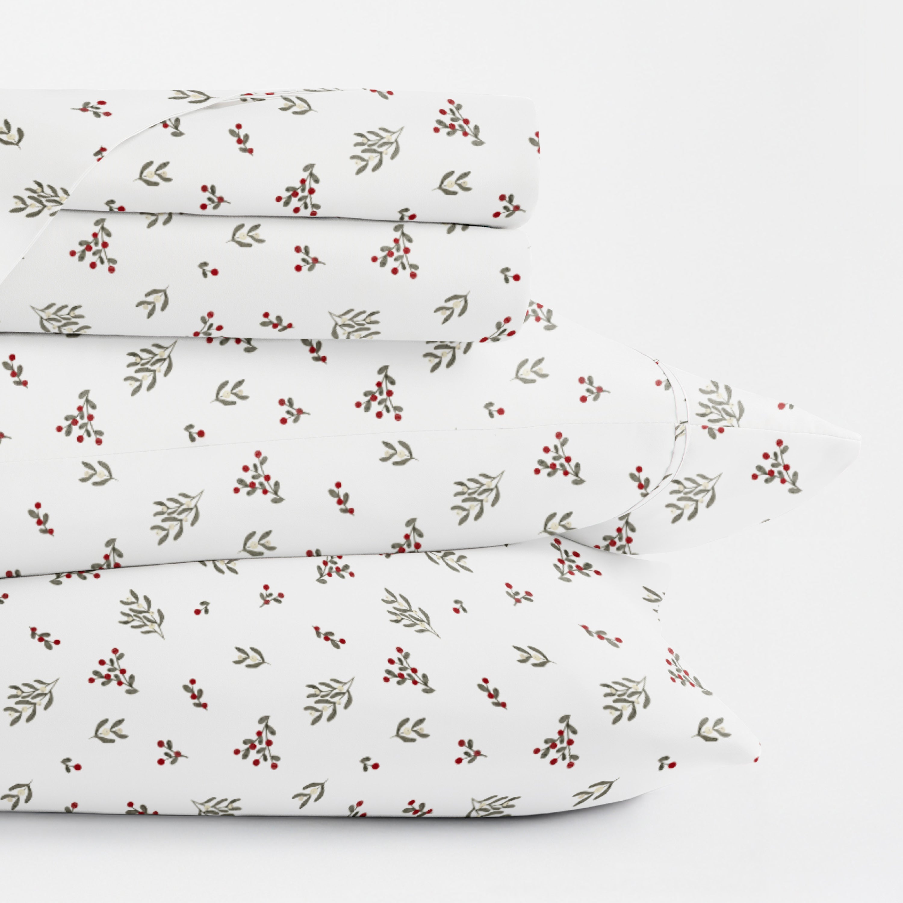 Winter Berries 4-Piece Patterned Sheet Set
