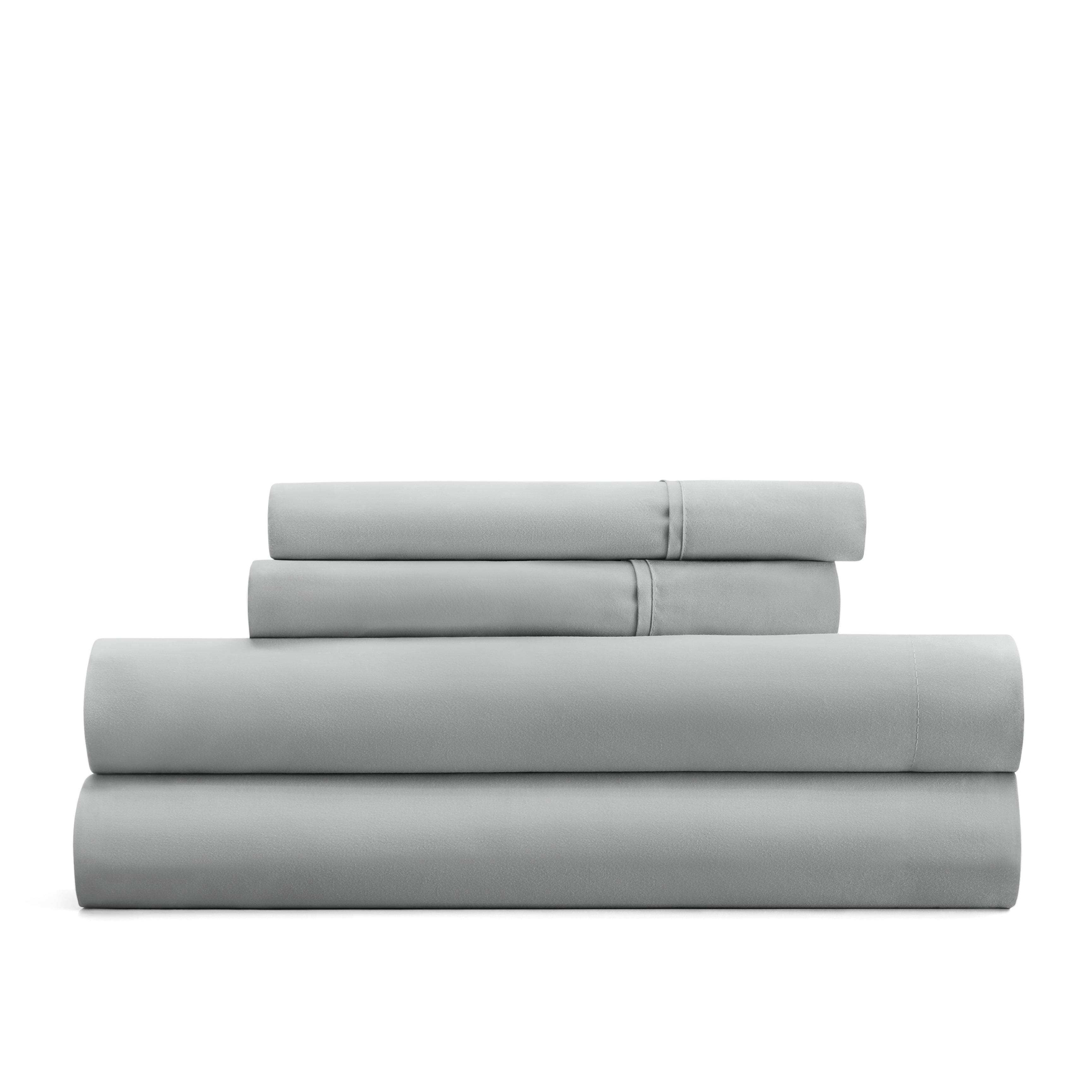 4-Piece Double Brushed Solid Sheet Set