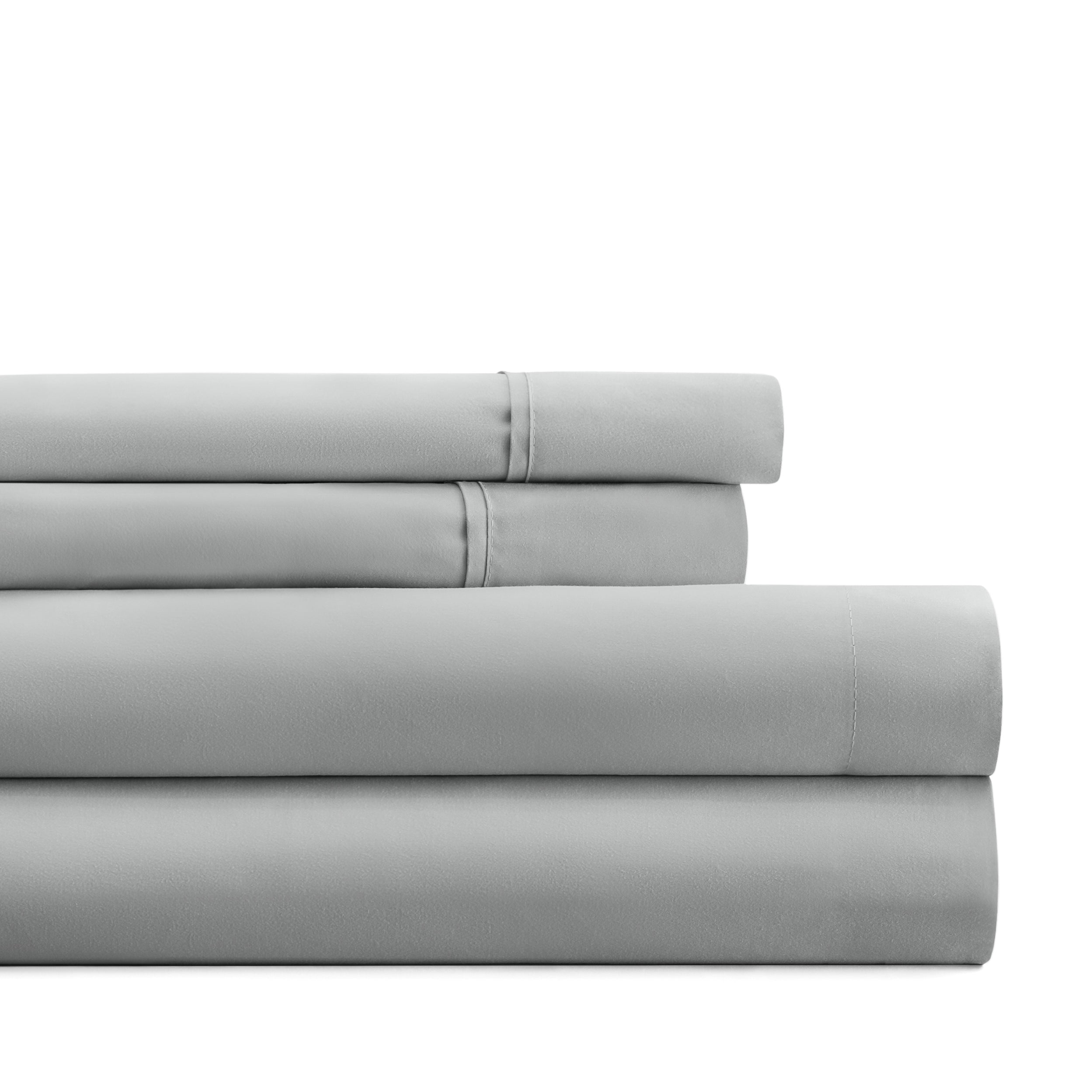 4-Piece Double Brushed Solid Sheet Set