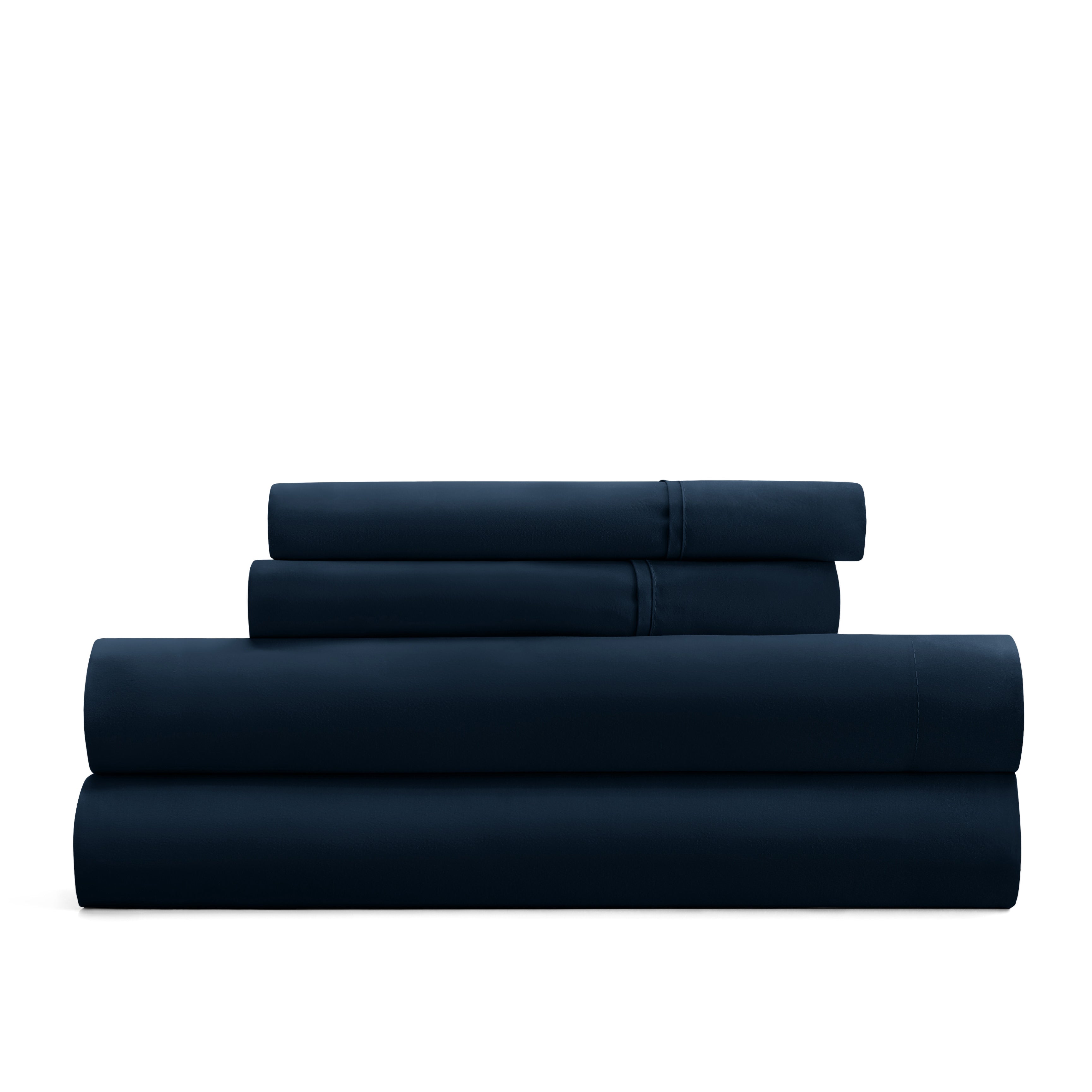4-Piece Double Brushed Solid Sheet Set