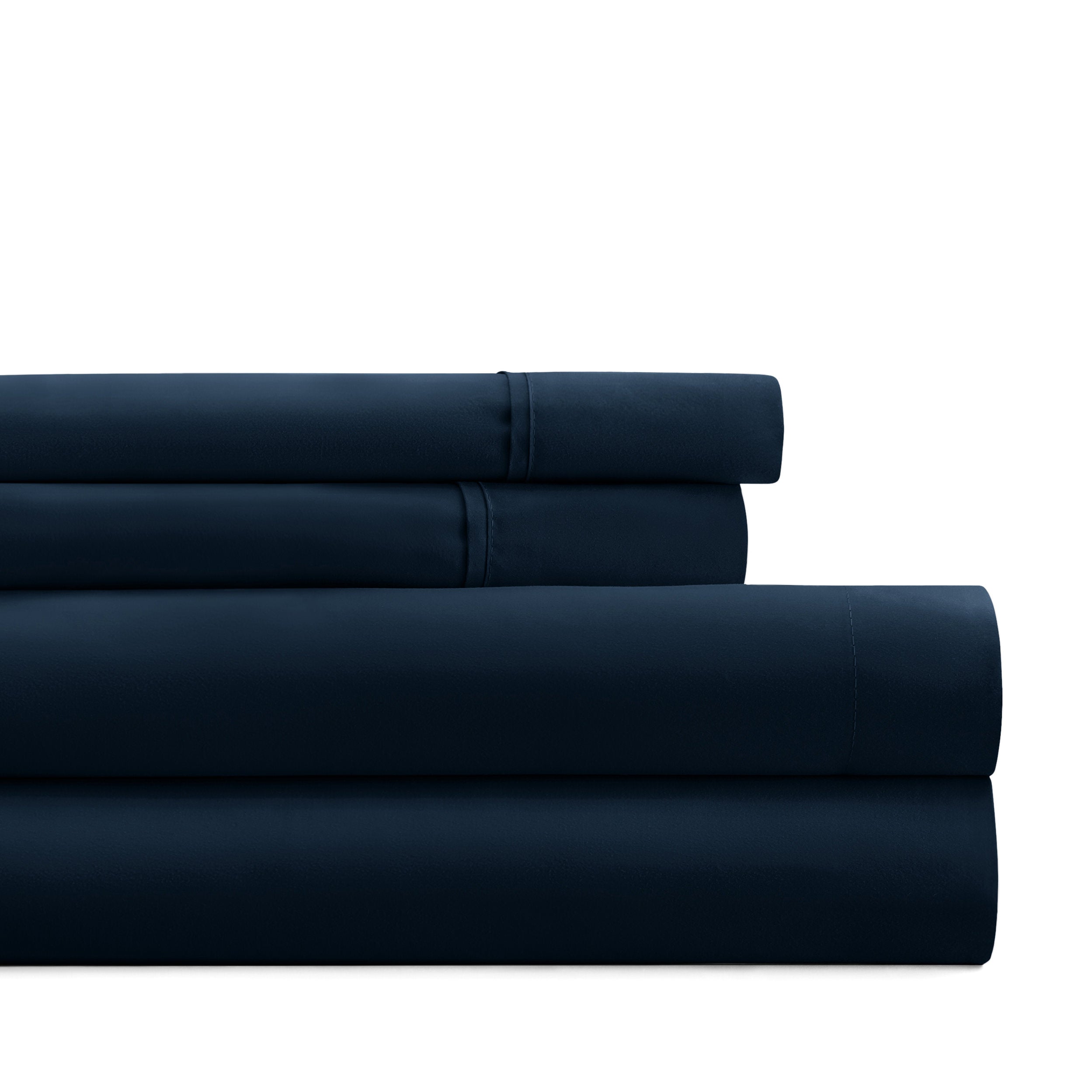 4-Piece Double Brushed Solid Sheet Set