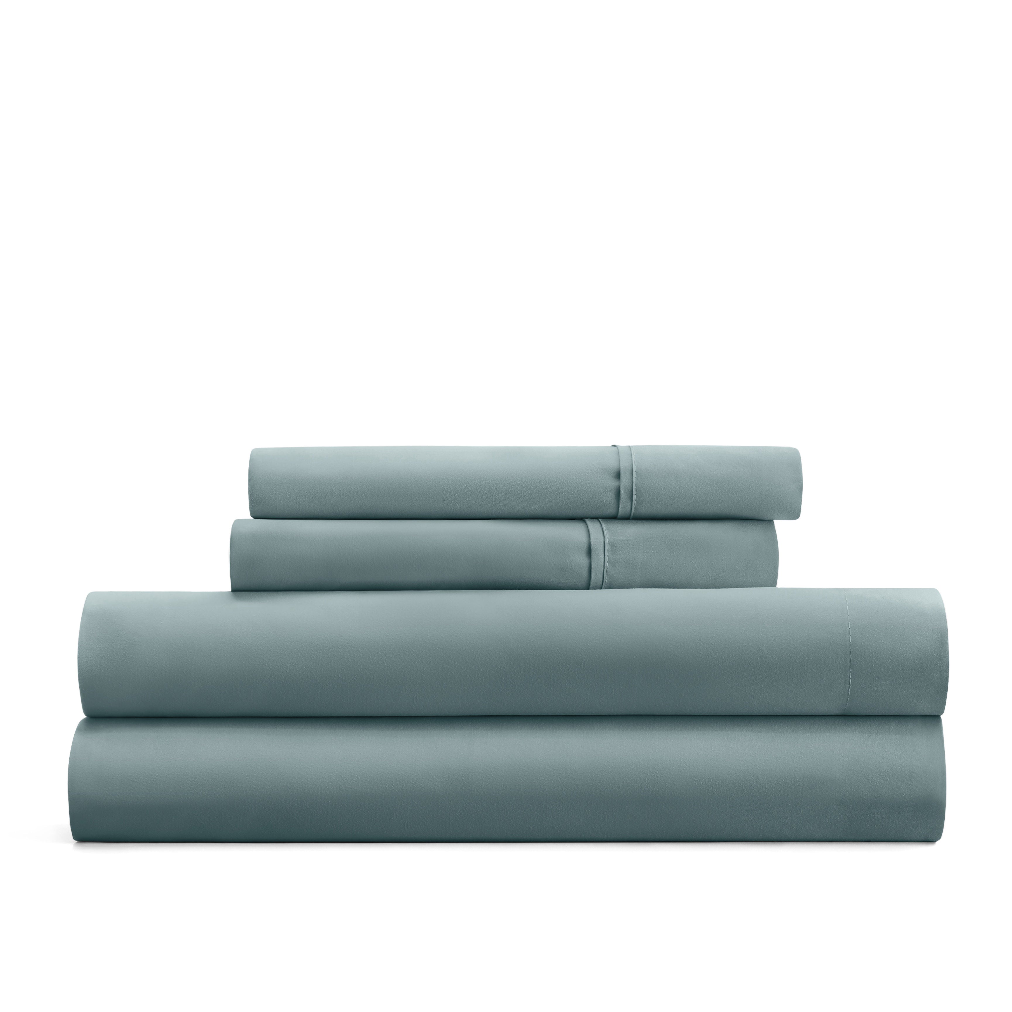 4-Piece Double Brushed Solid Sheet Set