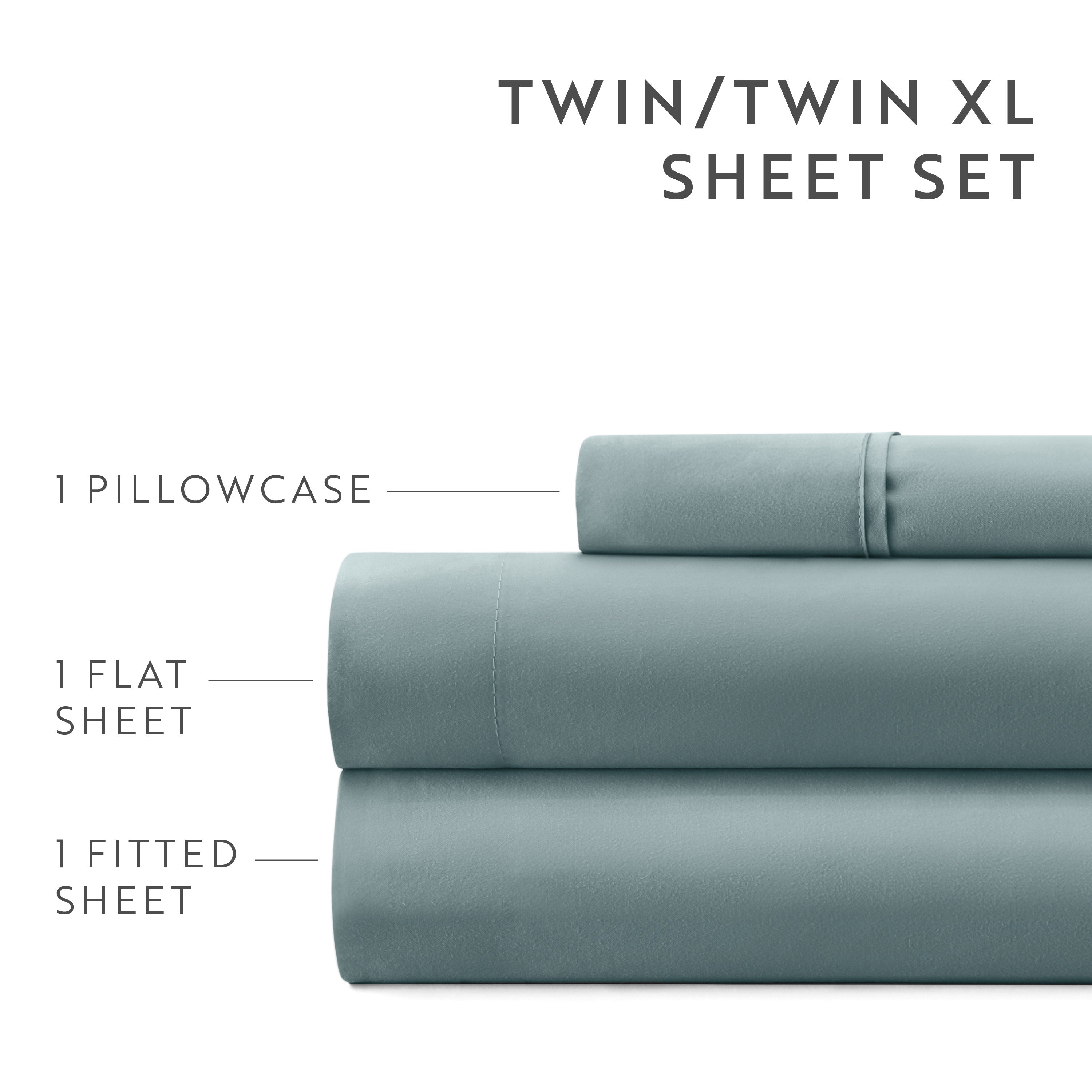 4-Piece Double Brushed Solid Sheet Set