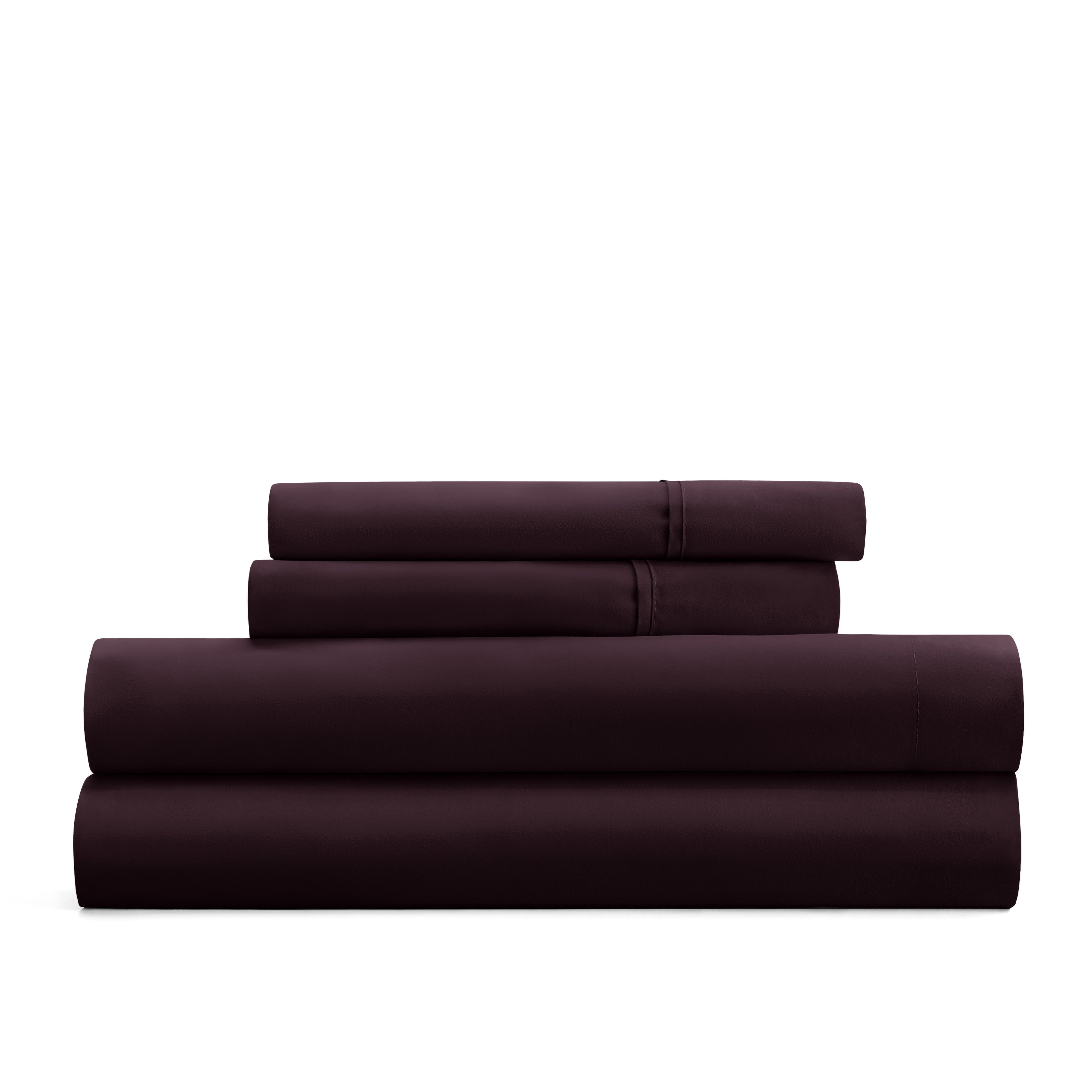 4-Piece Double Brushed Solid Sheet Set