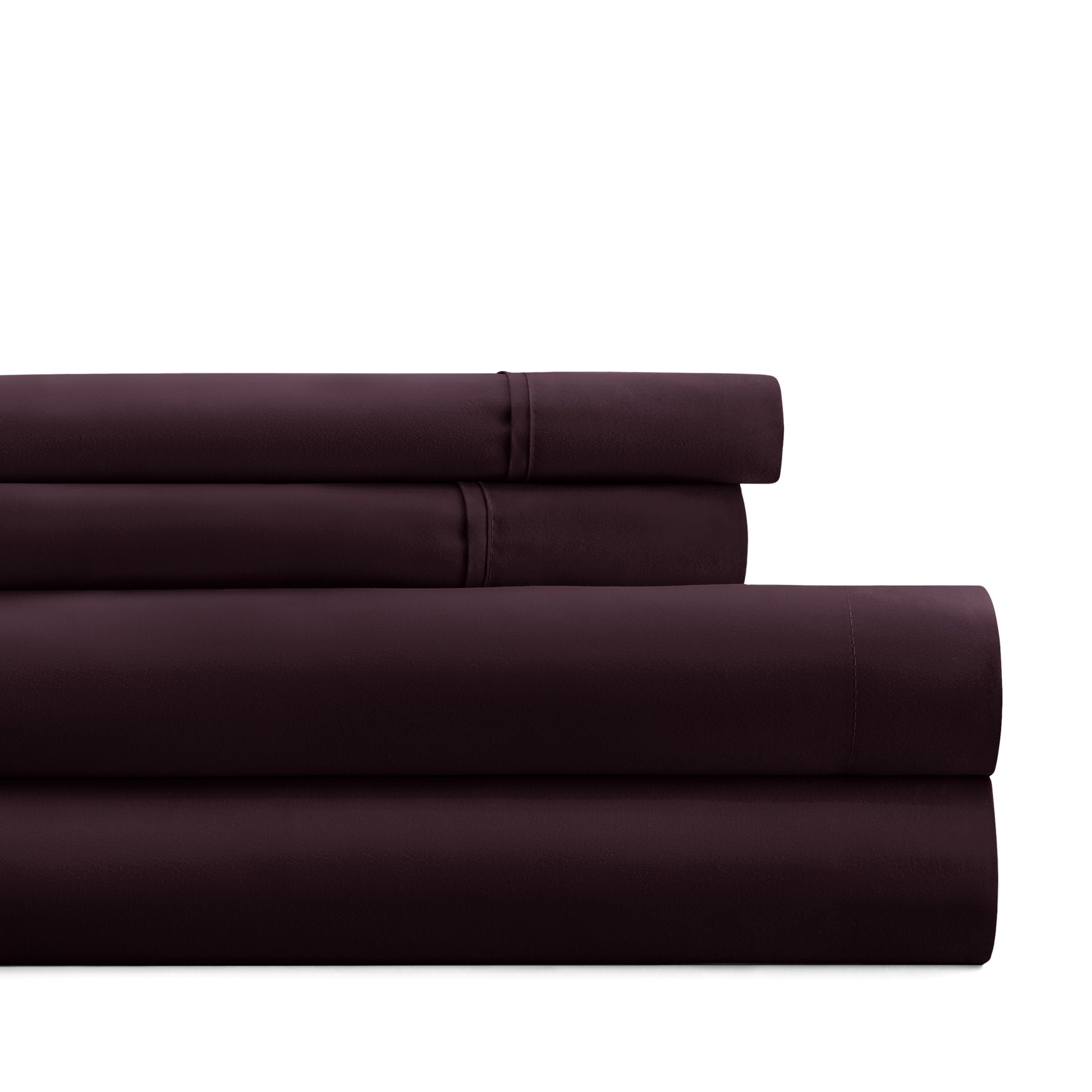 4-Piece Double Brushed Solid Sheet Set