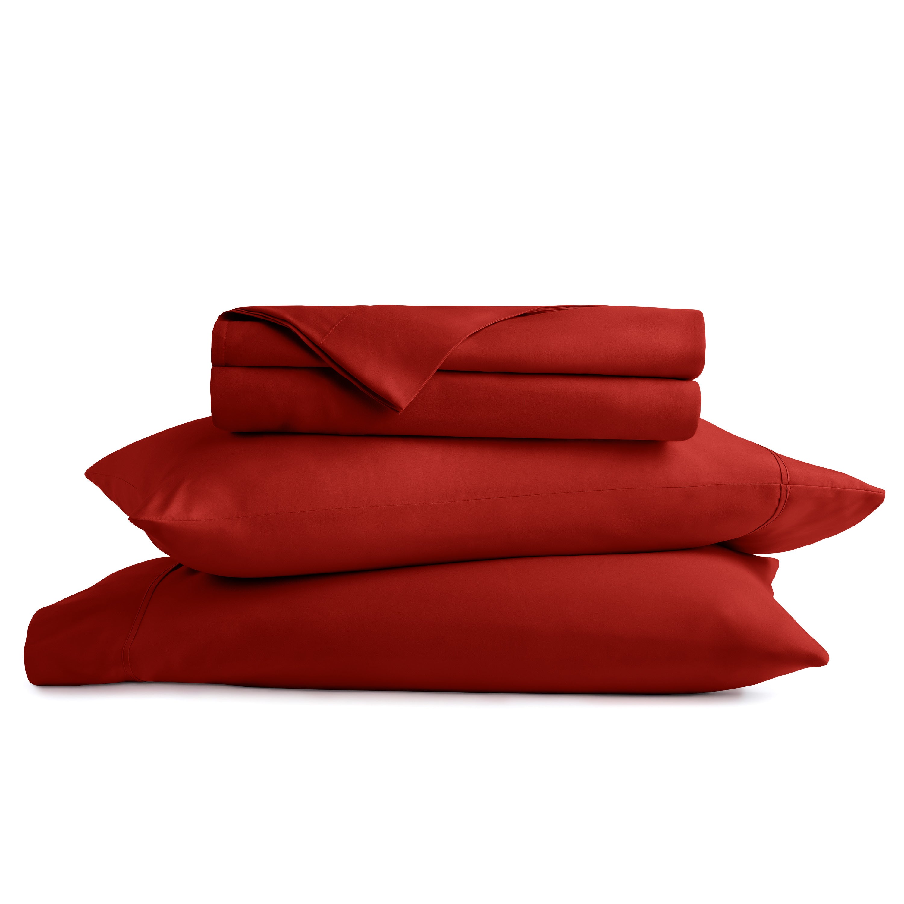 4-Piece Double Brushed Solid Sheet Set