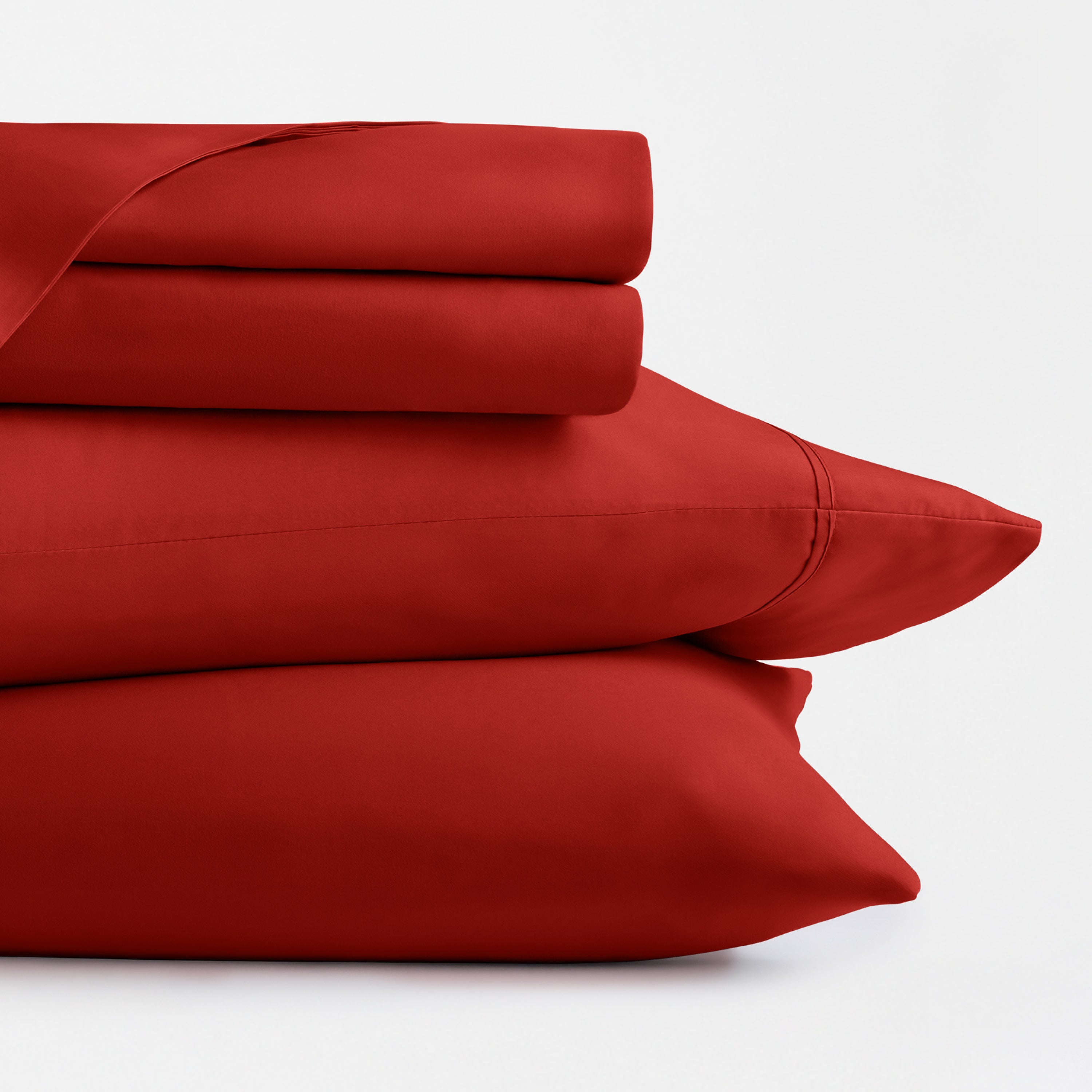 4-Piece Double Brushed Solid Sheet Set