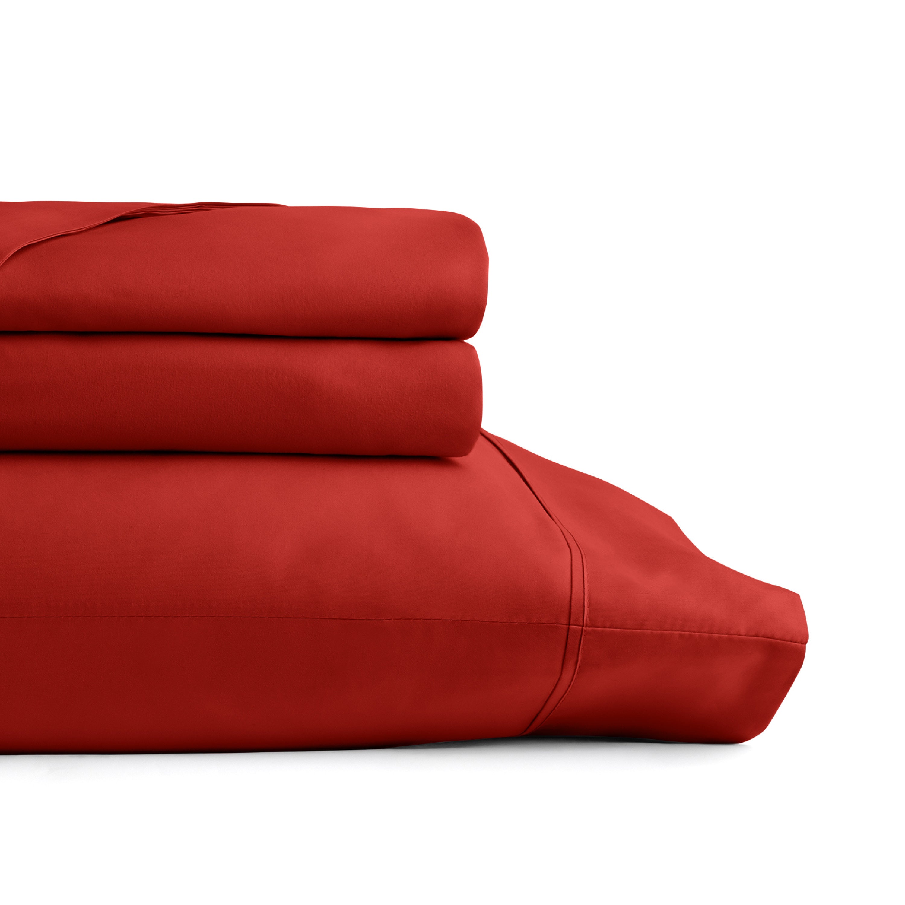 4-Piece Double Brushed Solid Sheet Set