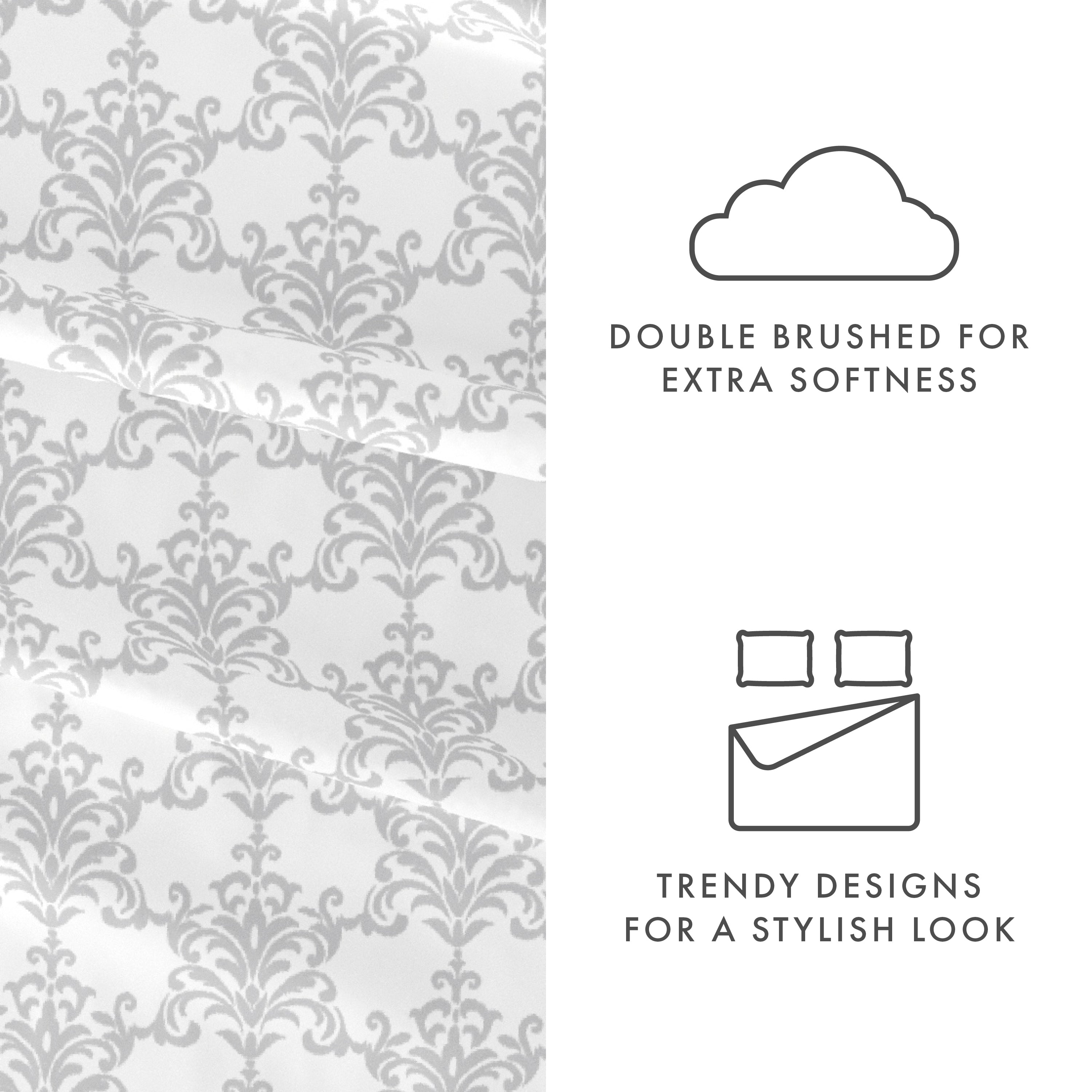 Soft Bouquet 4-Piece Patterned Sheet Set