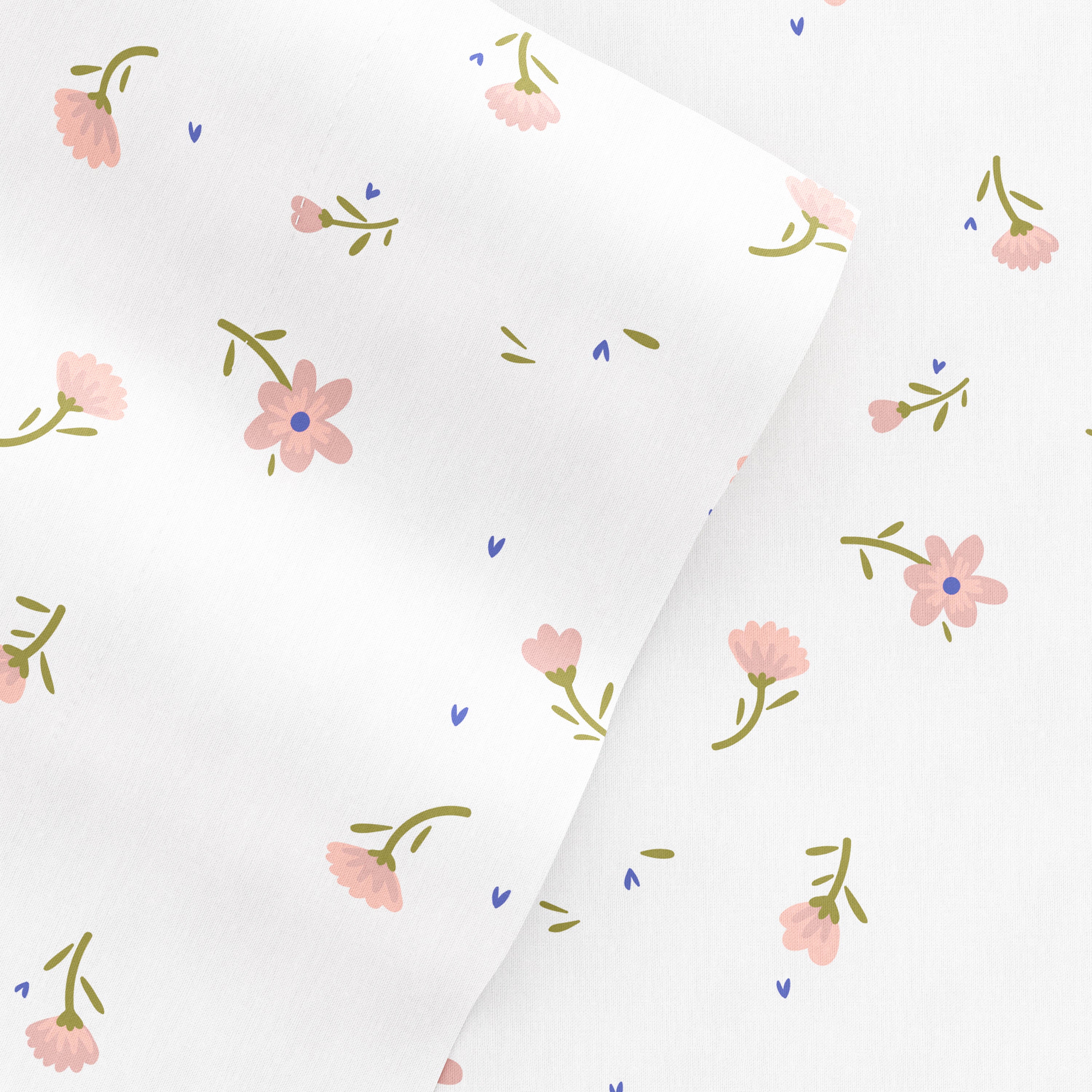 Soft Floral 4-Piece Patterned Sheet Set