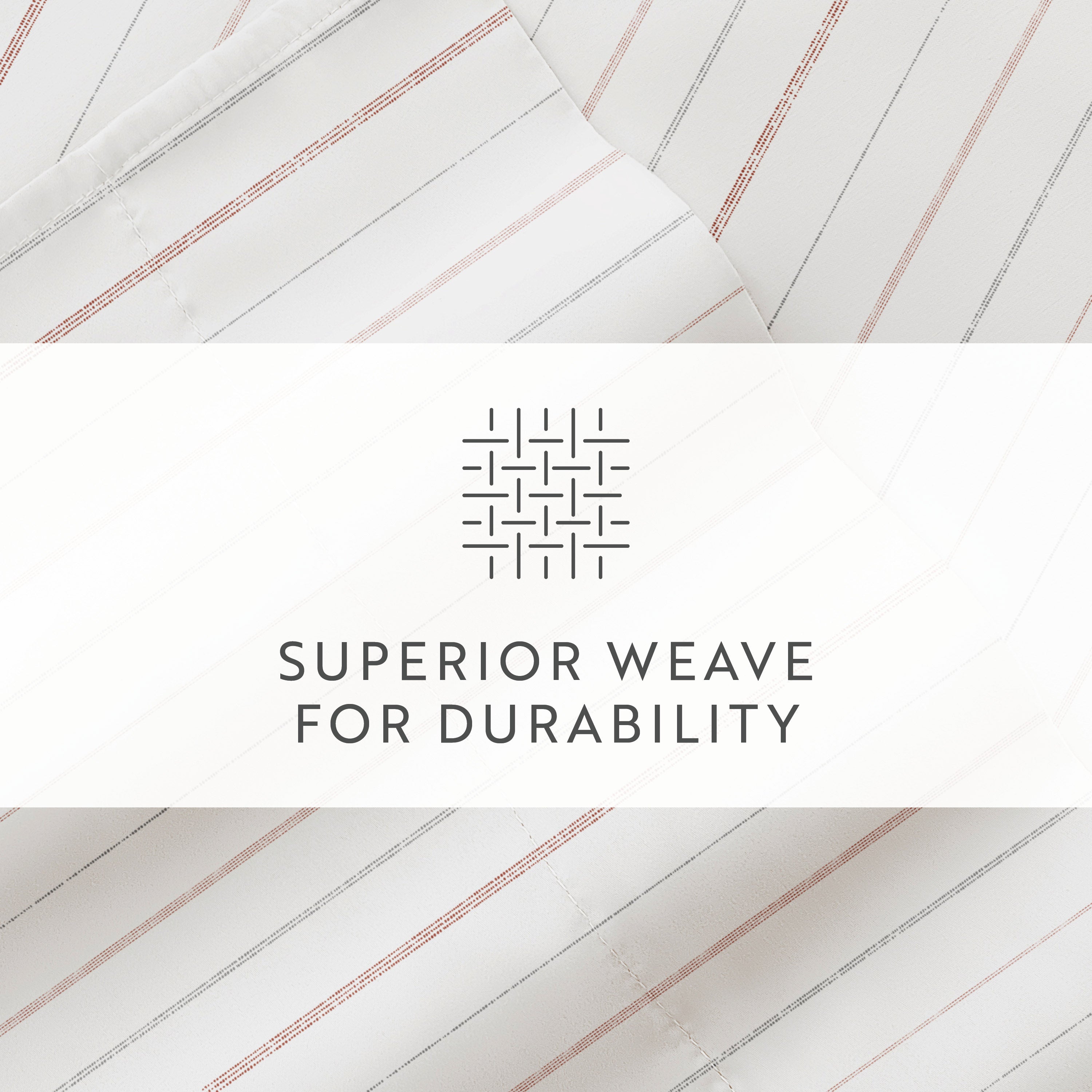 Soft Stitch Stripe 4-Piece Patterned Sheet Set