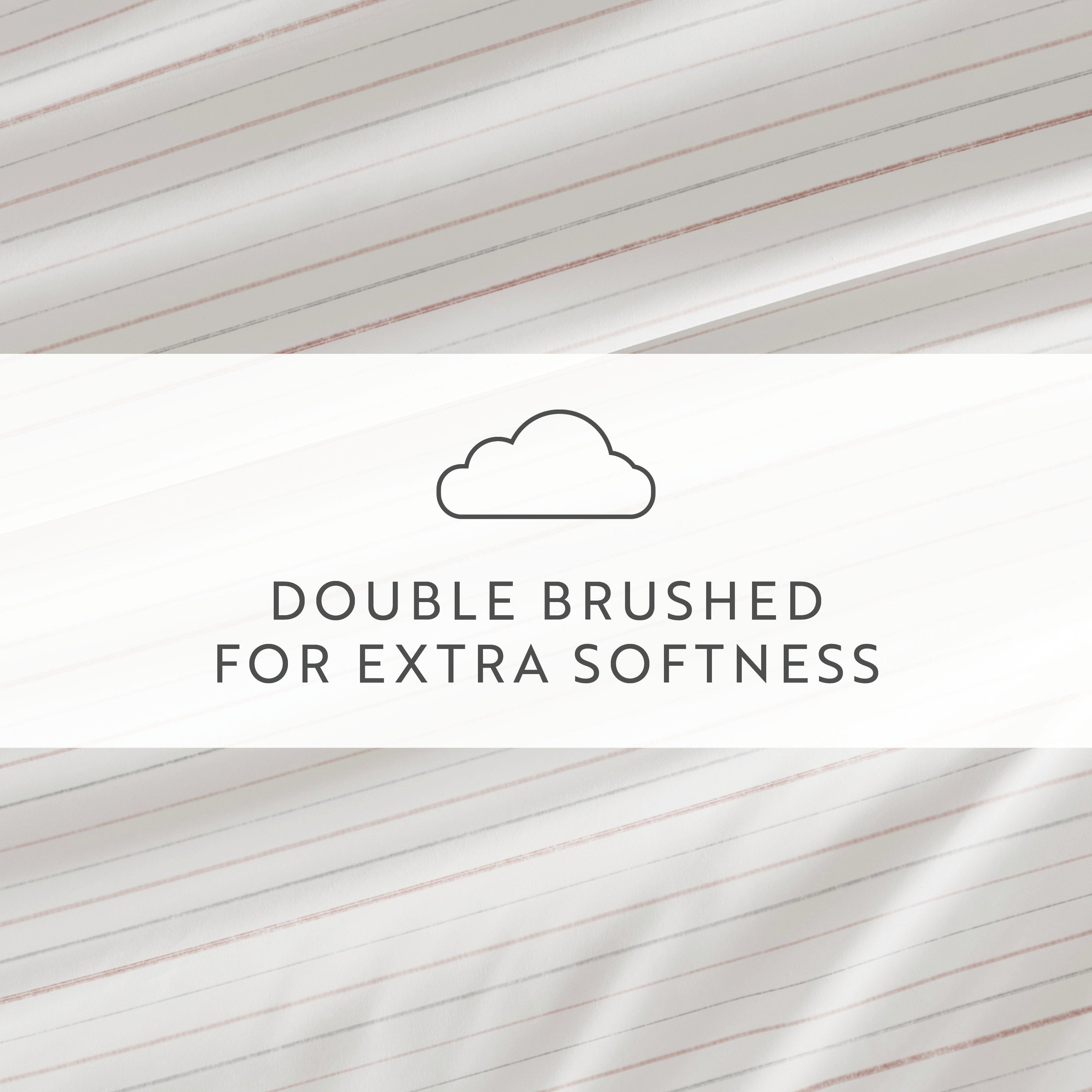 Soft Stitch Stripe 4-Piece Patterned Sheet Set