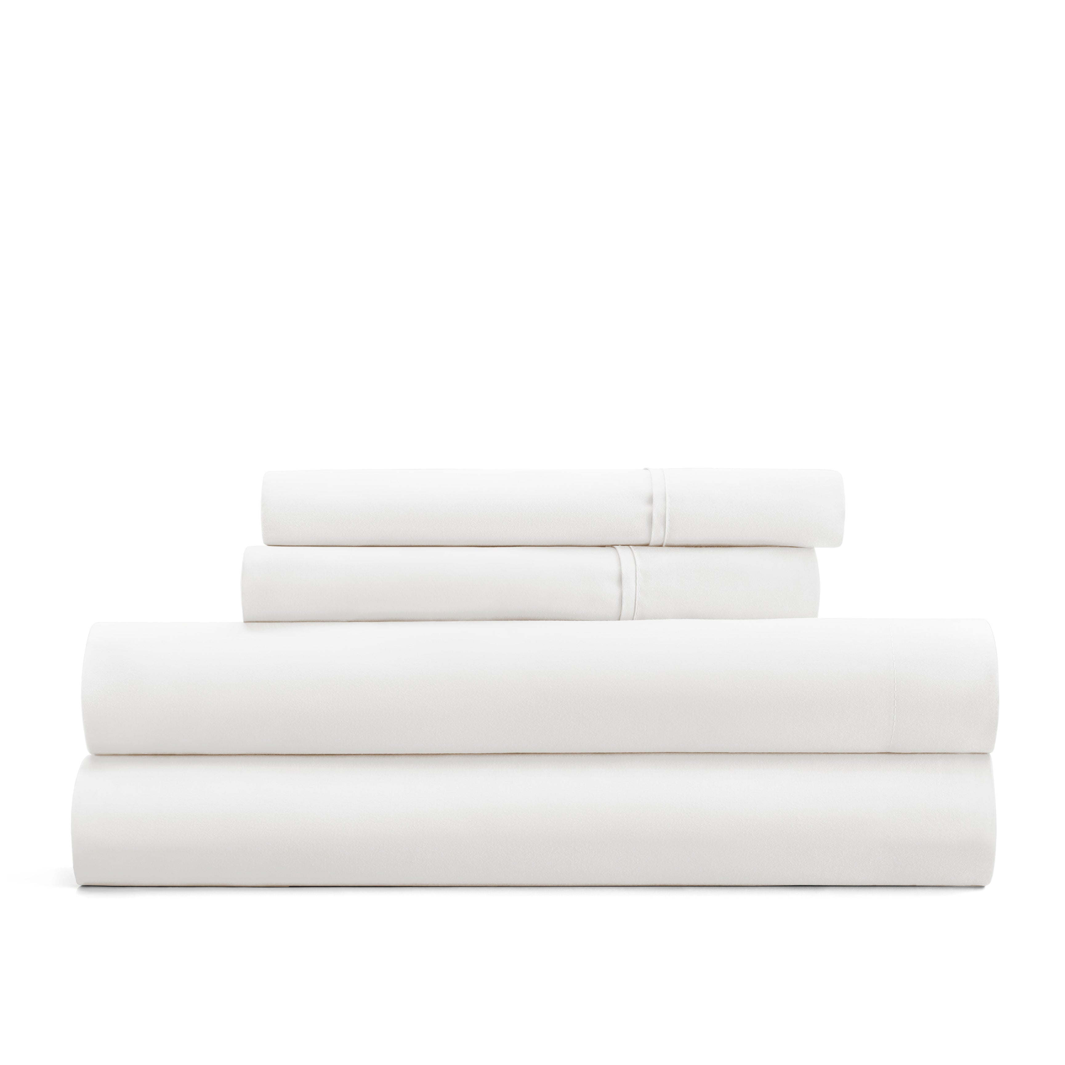 4-Piece Double Brushed Solid Sheet Set