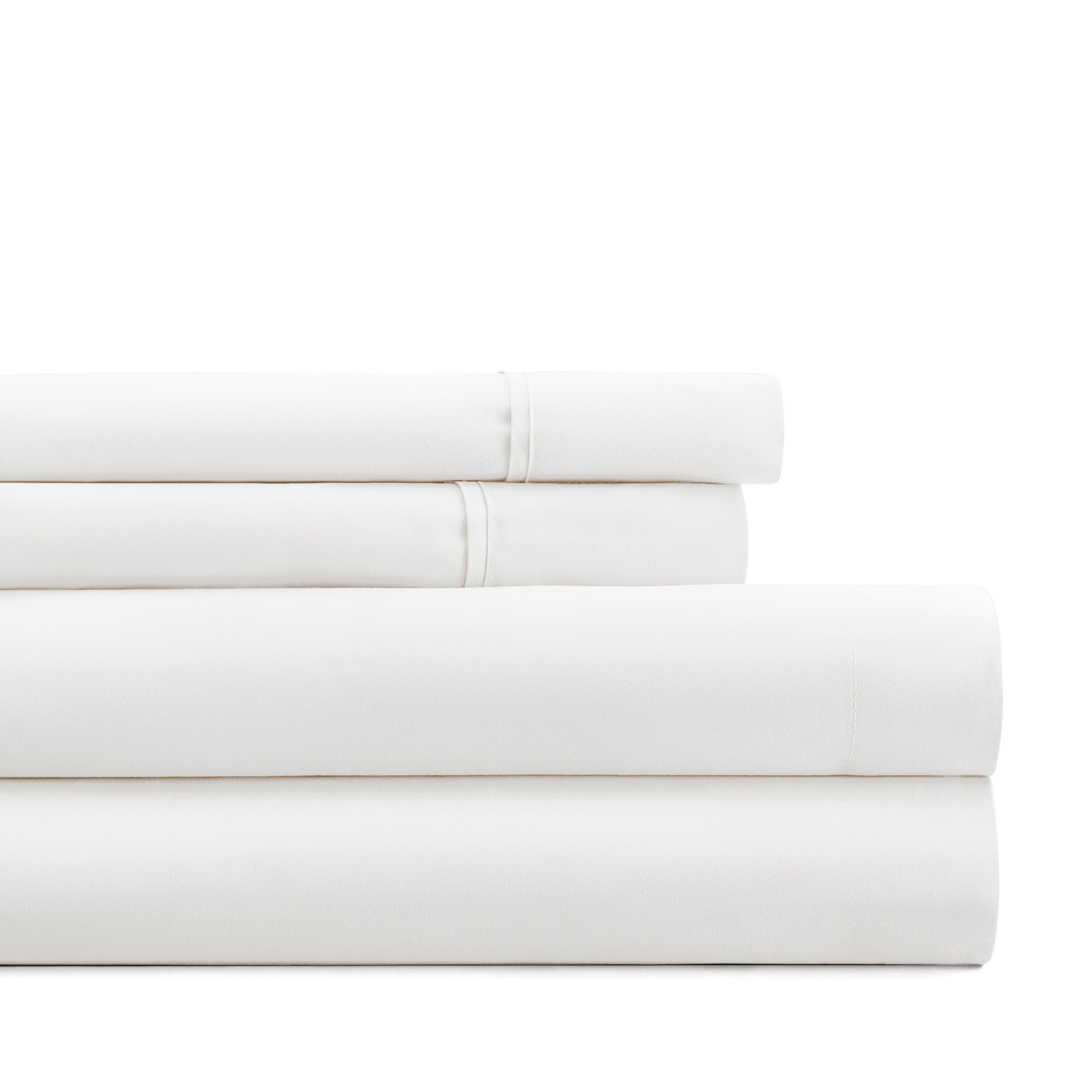 4-Piece Double Brushed Solid Sheet Set
