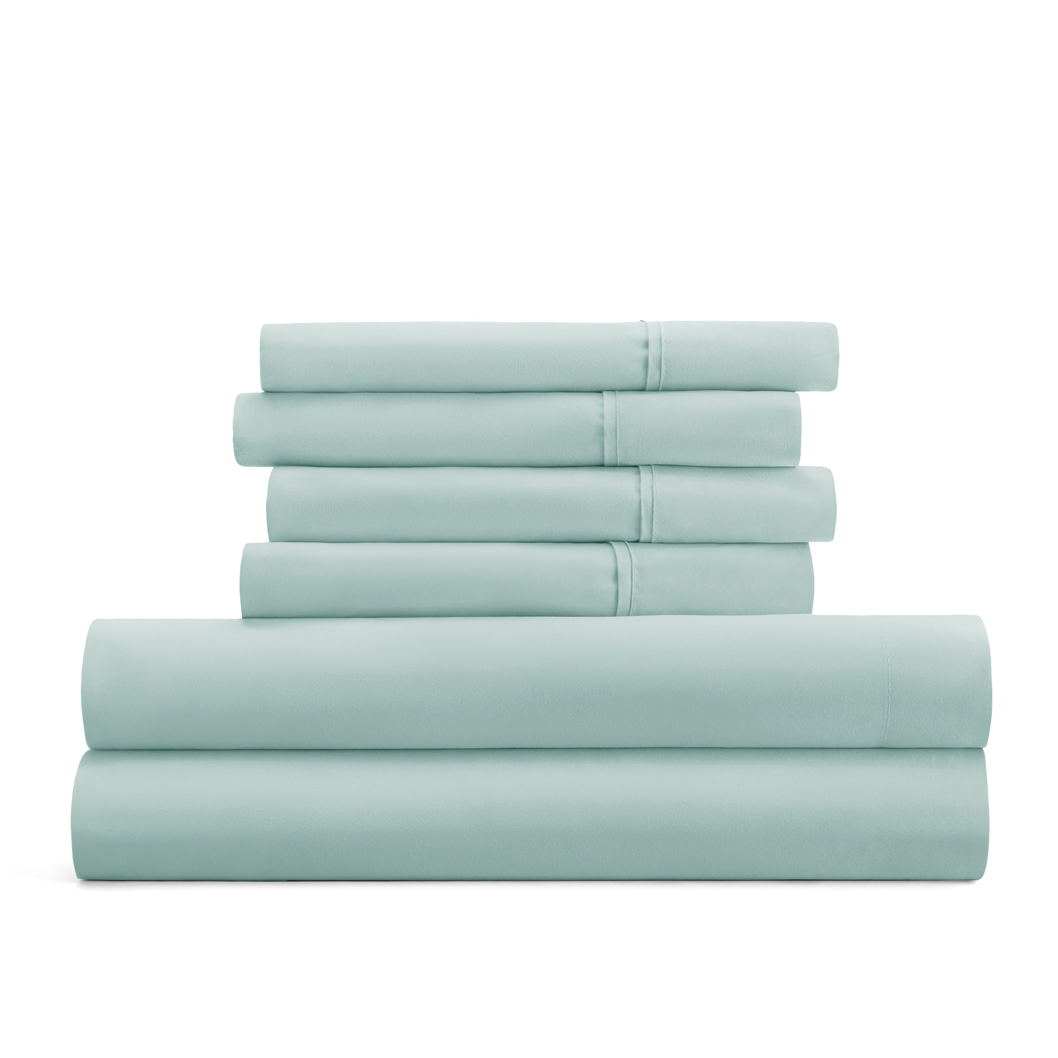 6-Piece Double Brushed Solid Sheet Set