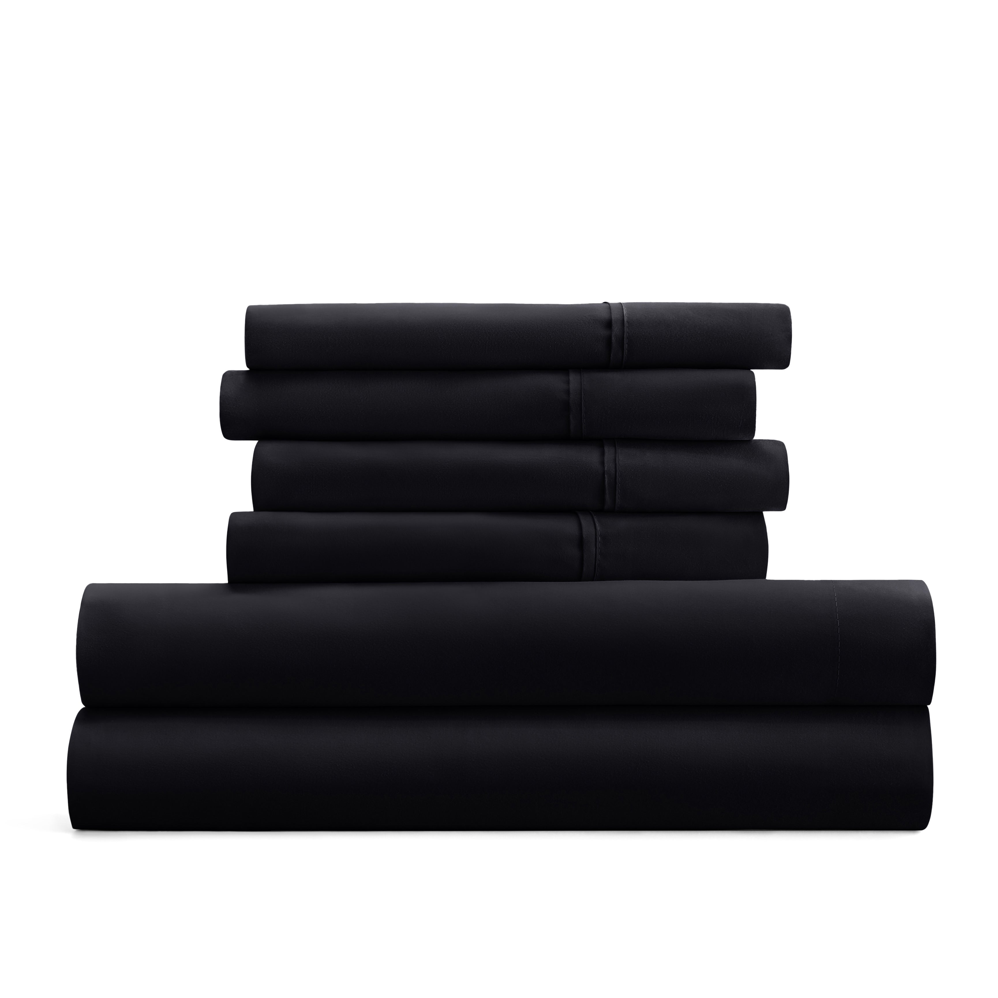 6-Piece Double Brushed Solid Sheet Set