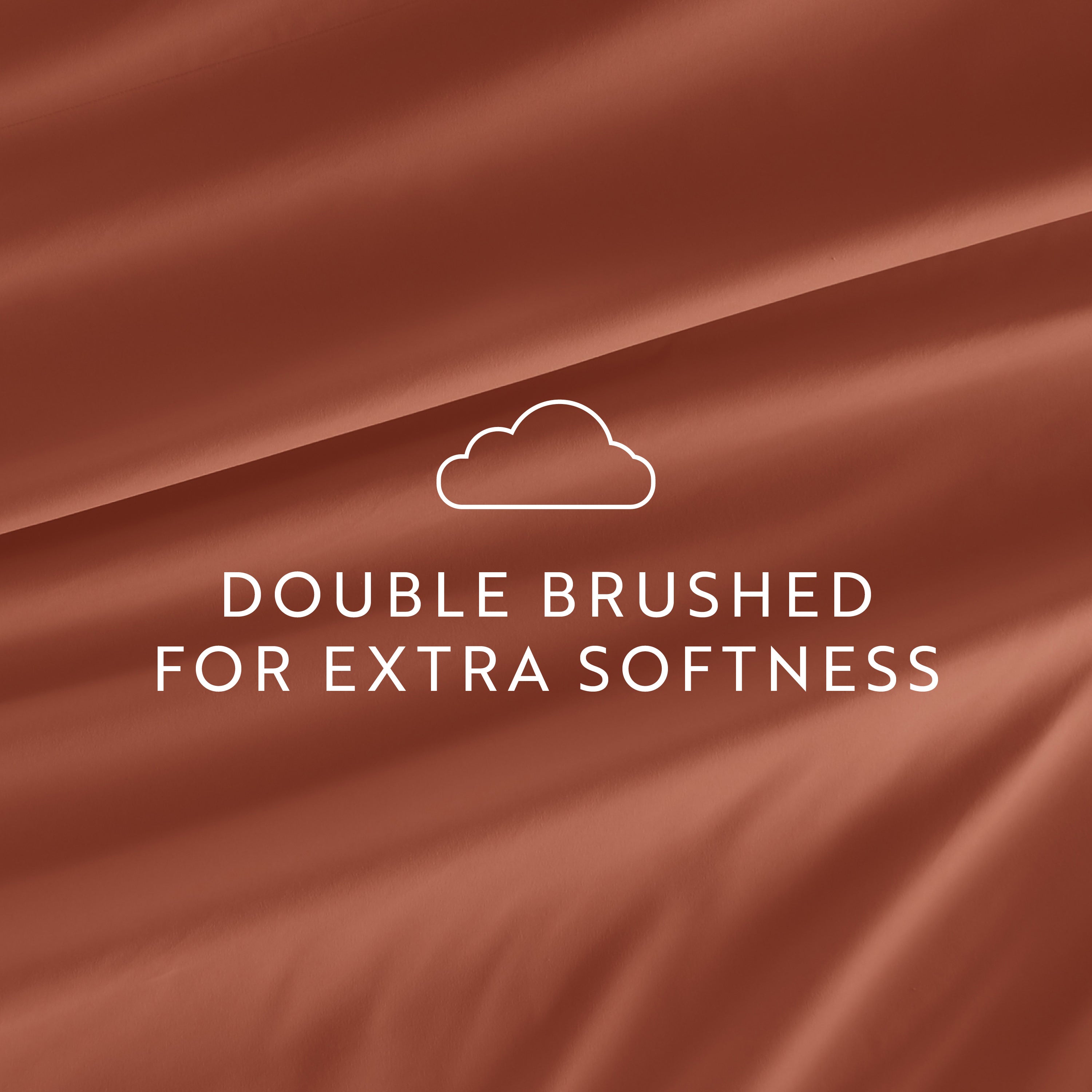 6-Piece Double Brushed Solid Sheet Set