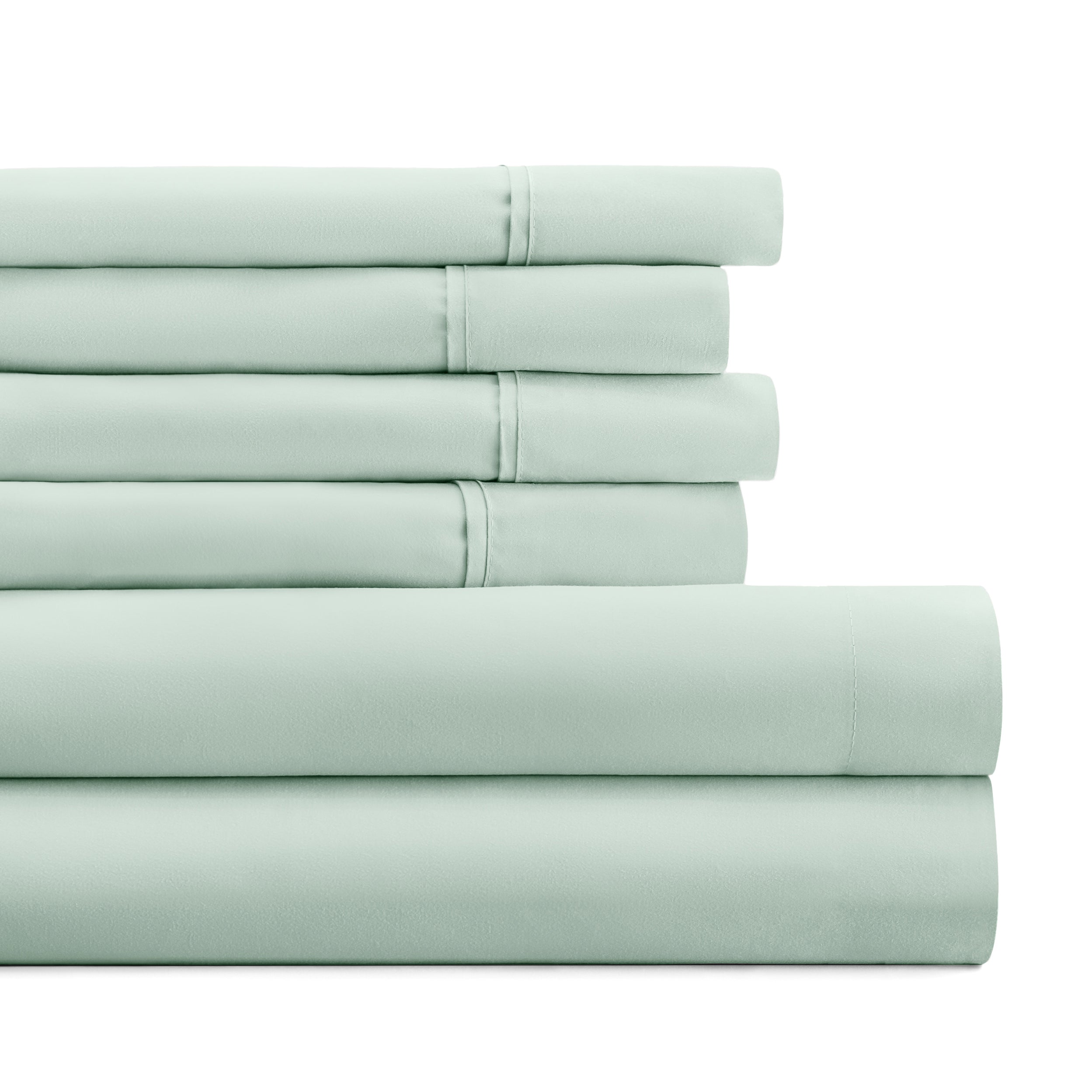 6-Piece Double Brushed Solid Sheet Set