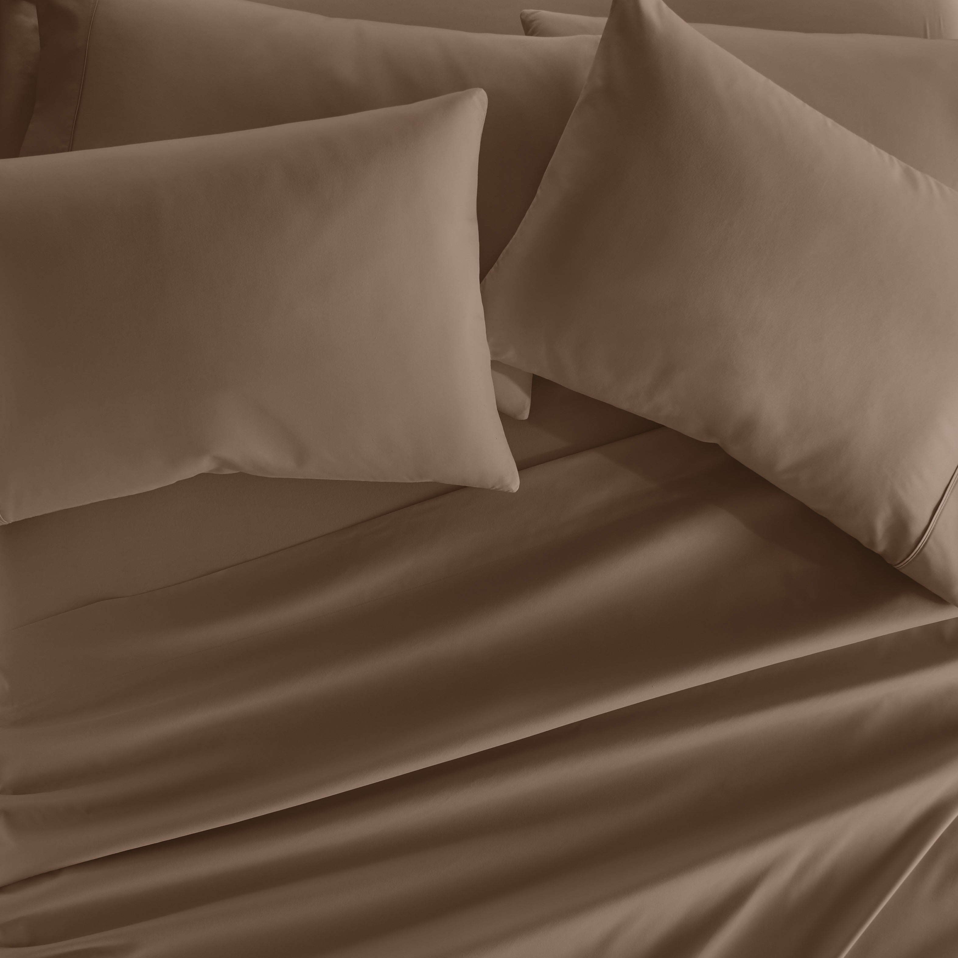 6-Piece Double Brushed Solid Sheet Set