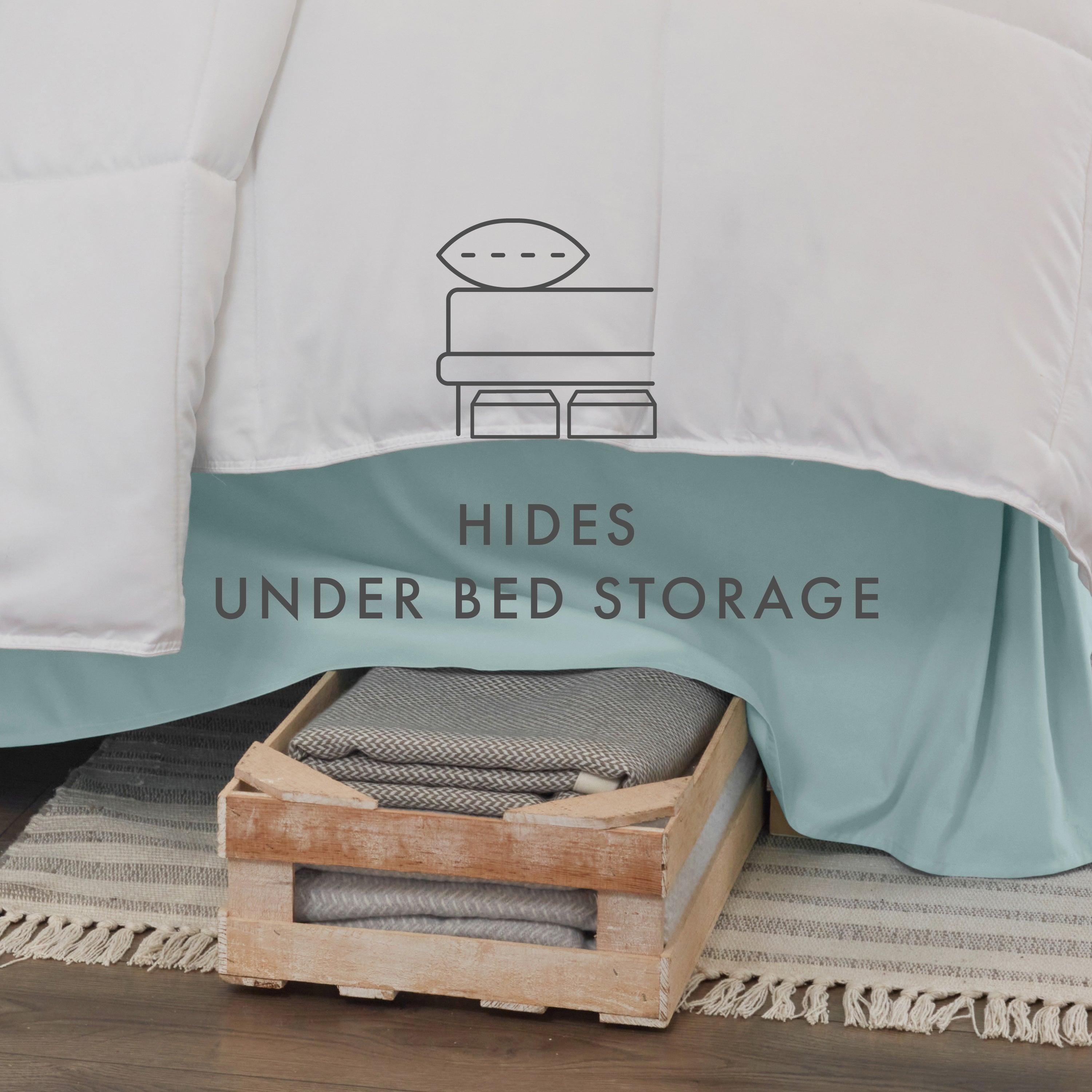 Dust Ruffle Pleated Bed Skirt