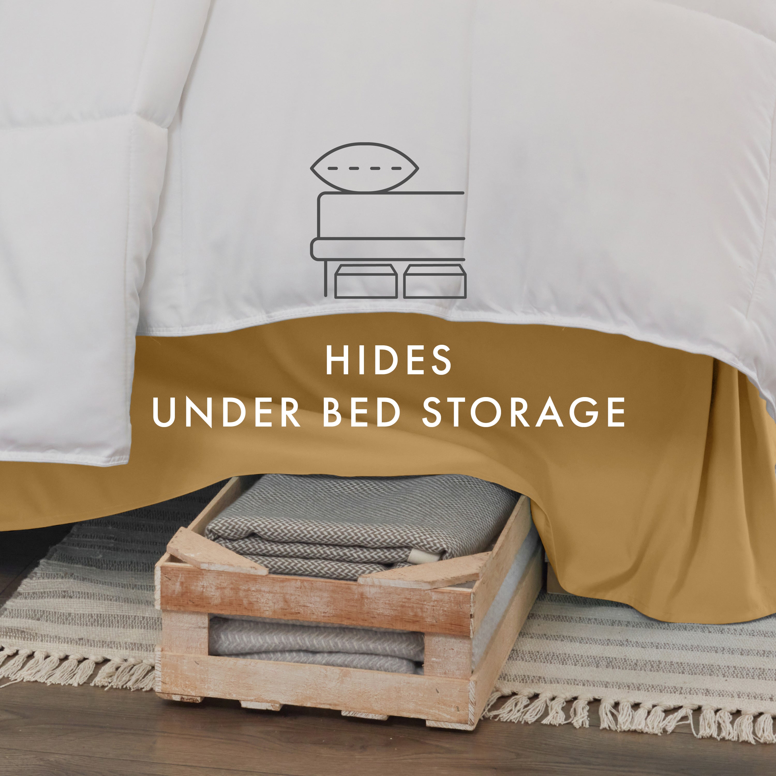 Dust Ruffle Pleated Bed Skirt