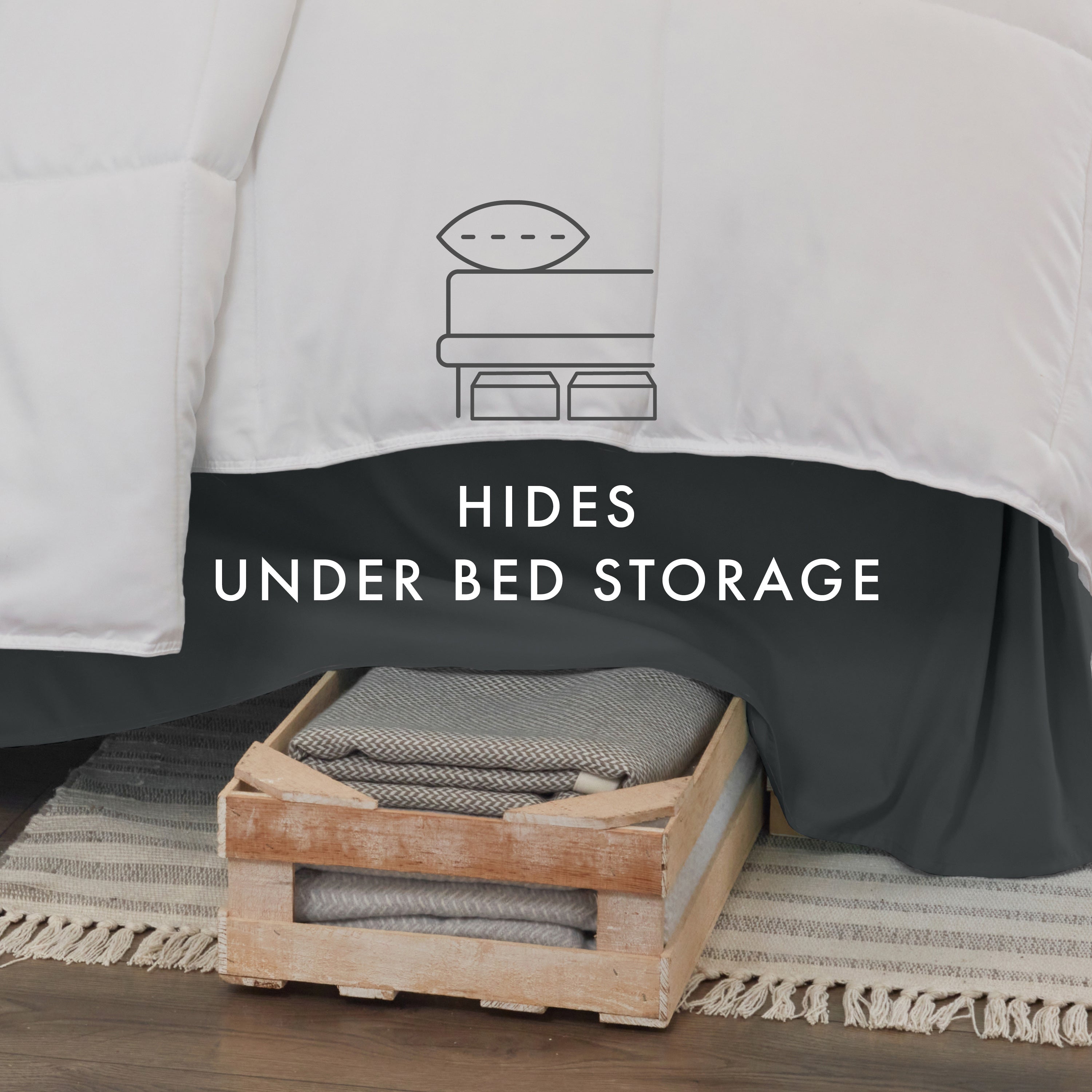 Dust Ruffle Pleated Bed Skirt