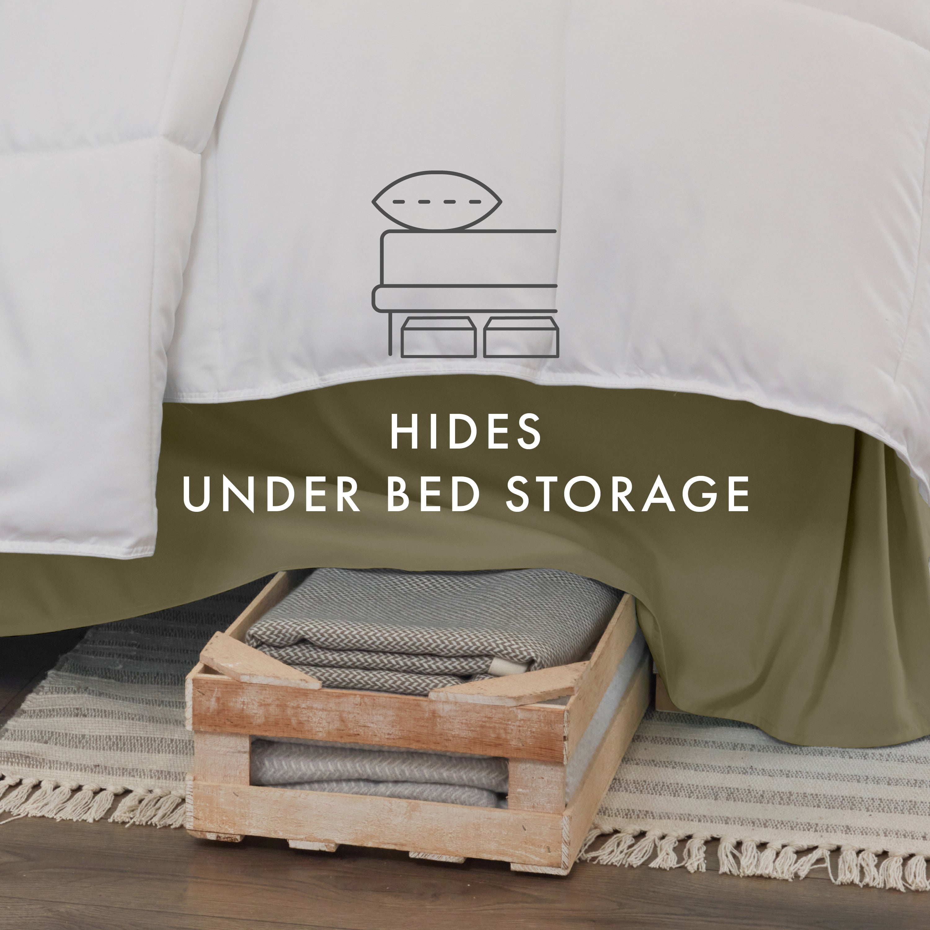 Dust Ruffle Pleated Bed Skirt