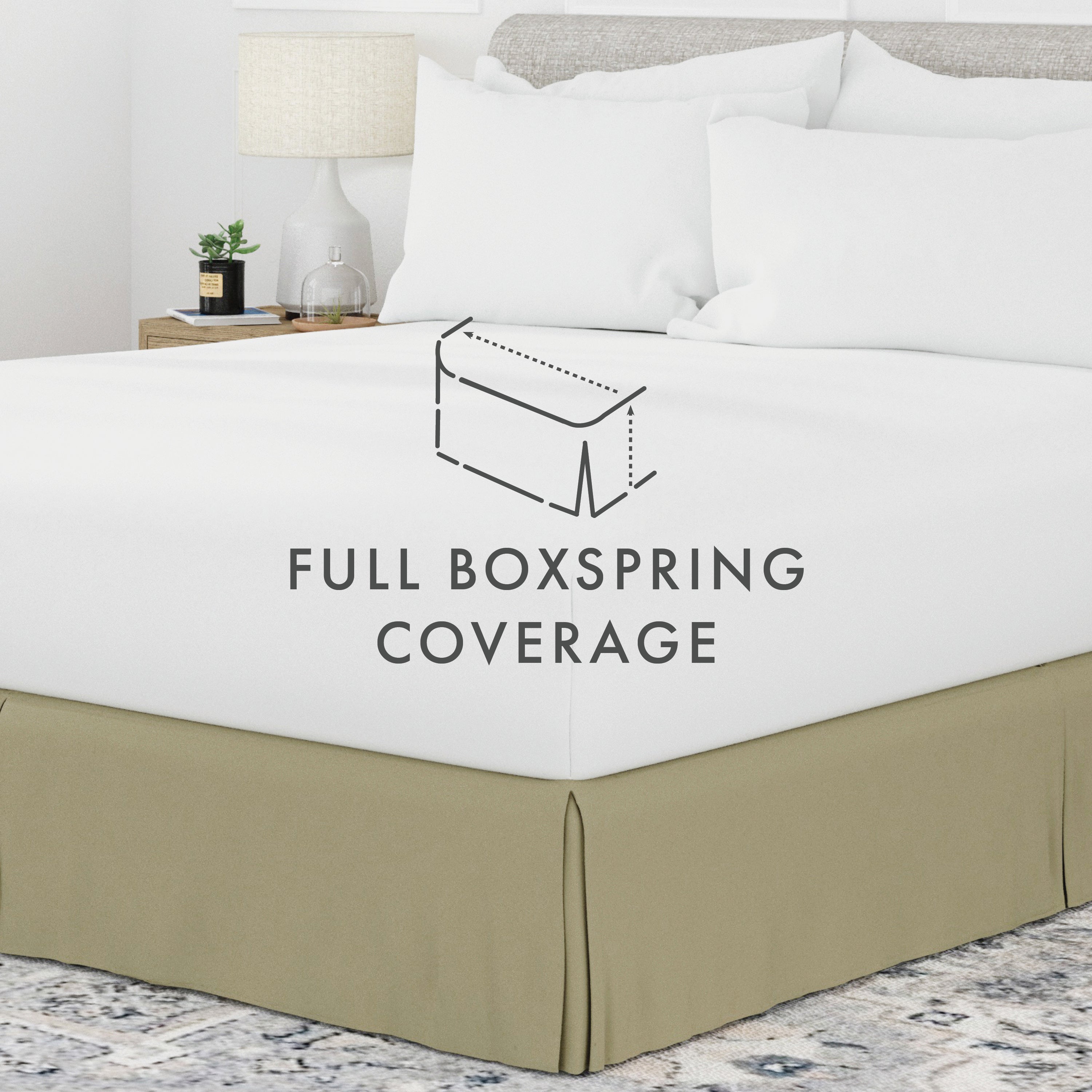 Dust Ruffle Pleated Bed Skirt