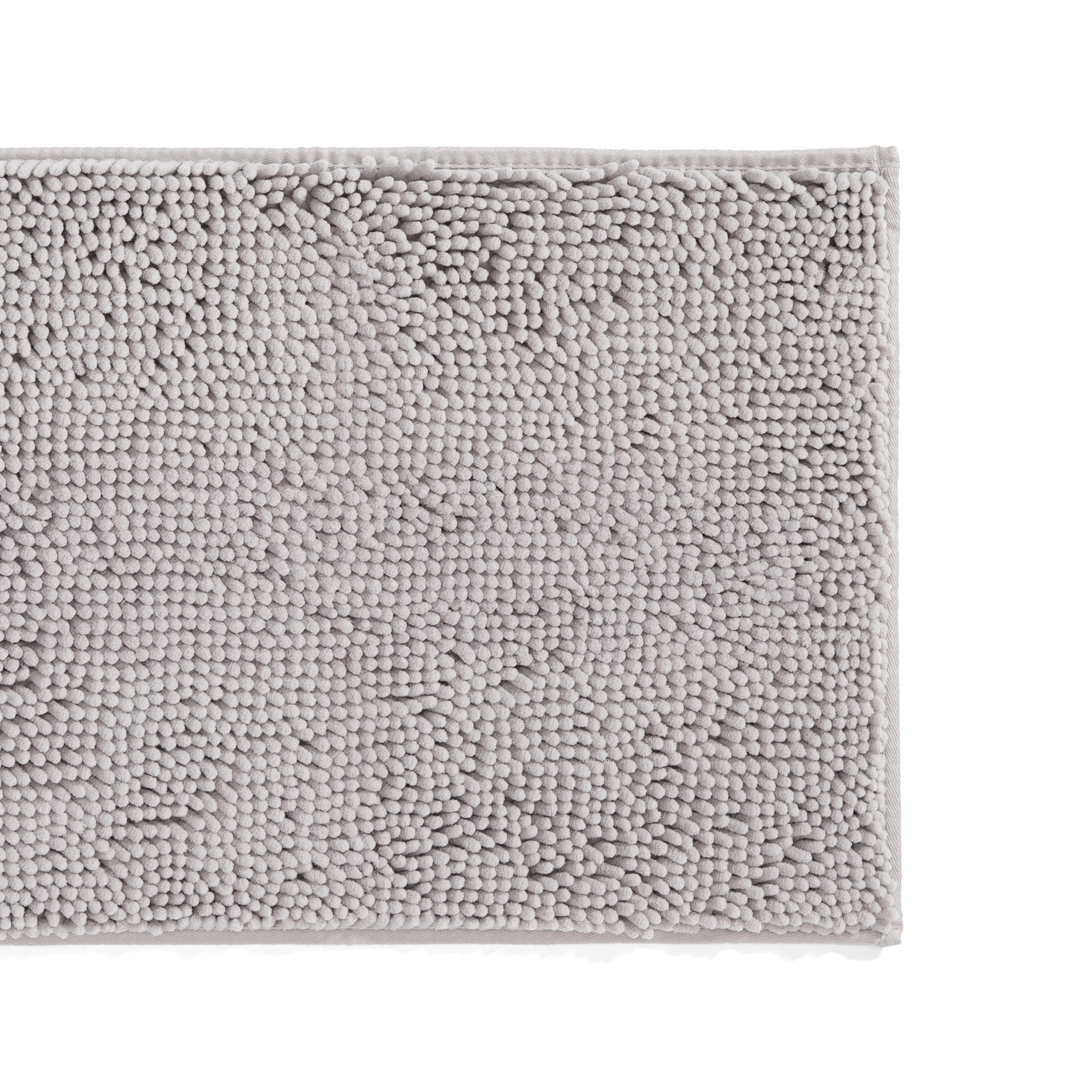 Ultra-Plush Bath Mat, Soft and Absorbent Chenille with Anti-Skid Rubber Backing
