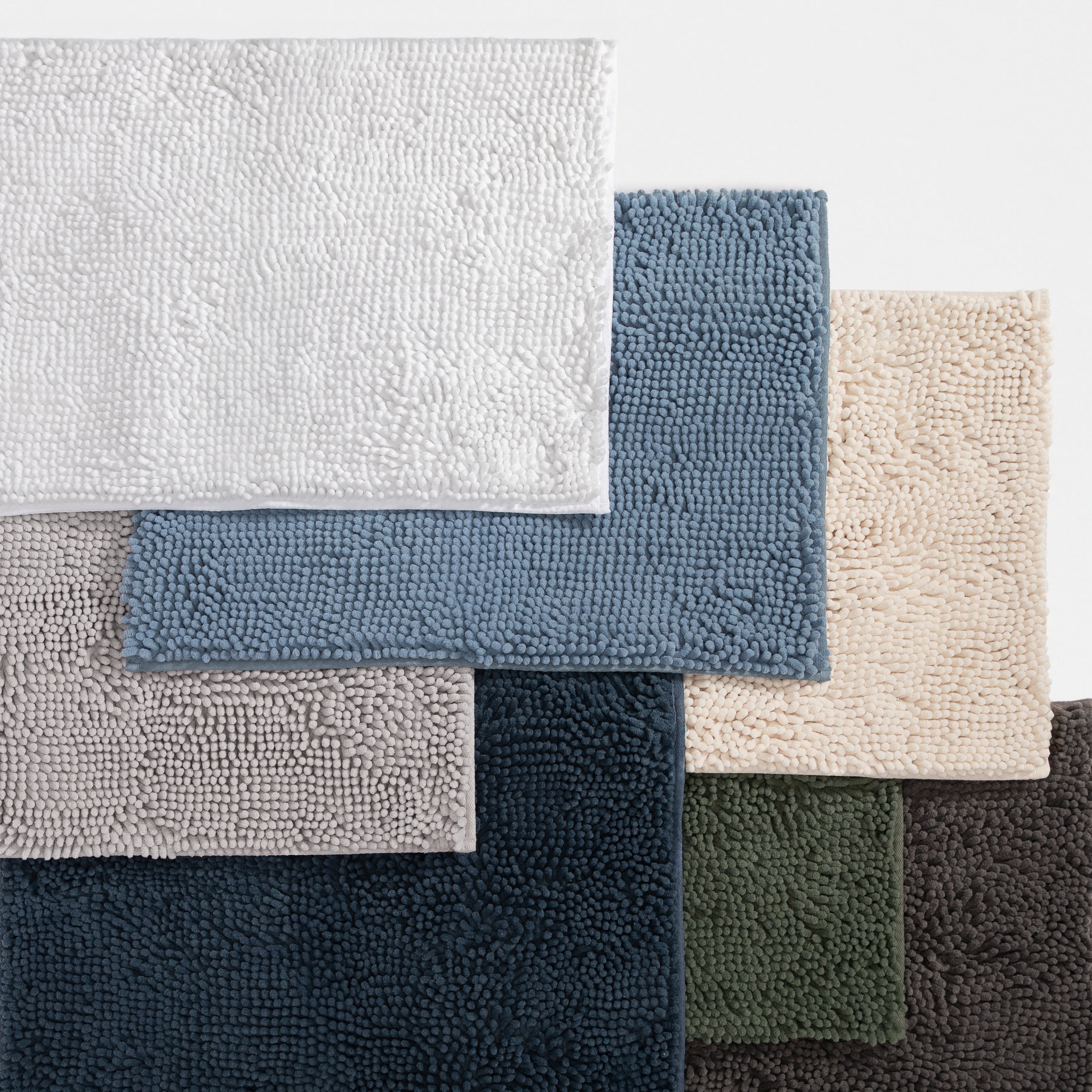 Ultra-Plush Bath Mat, Soft and Absorbent Chenille with Anti-Skid Rubber Backing