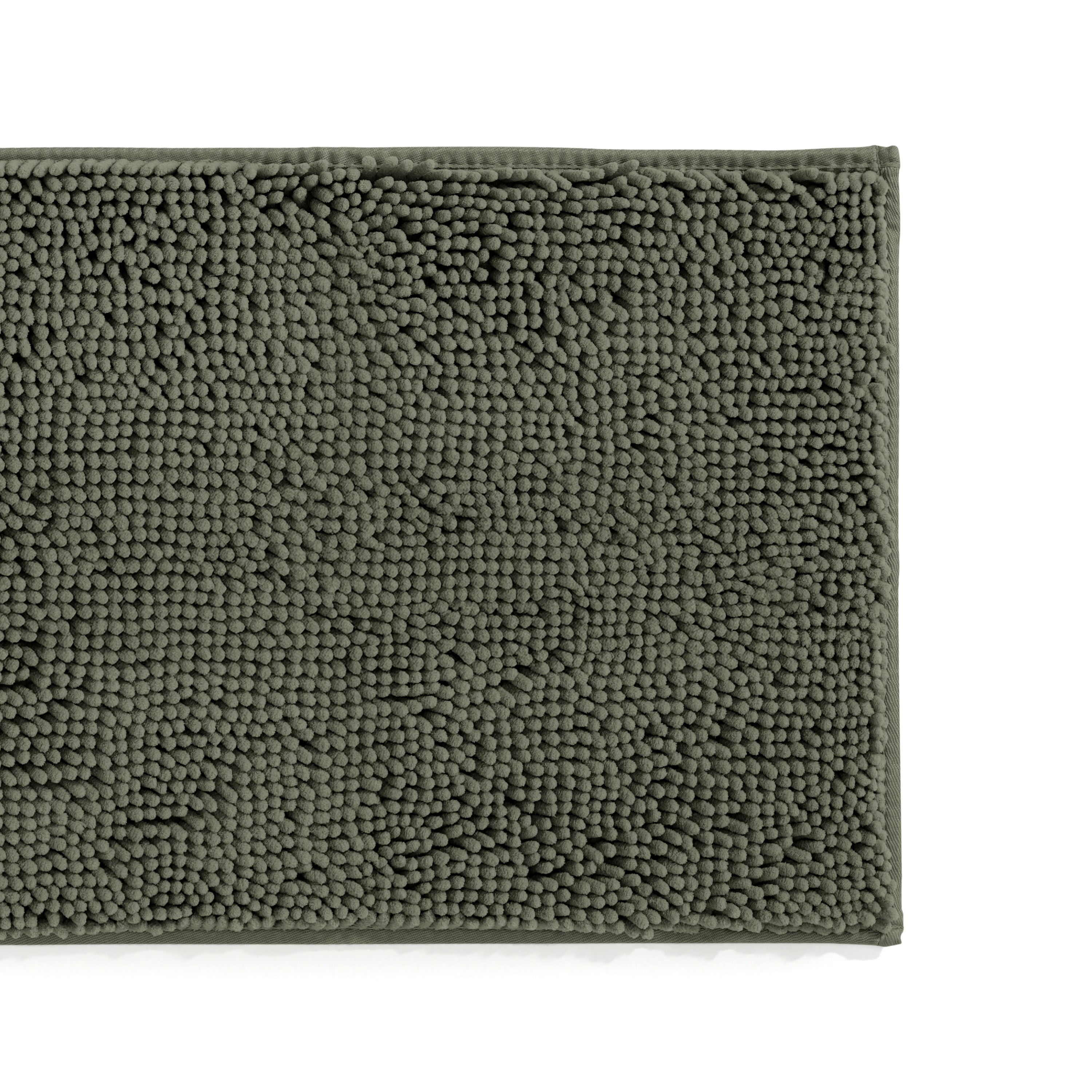 Ultra-Plush Bath Mat, Soft and Absorbent Chenille with Anti-Skid Rubber Backing