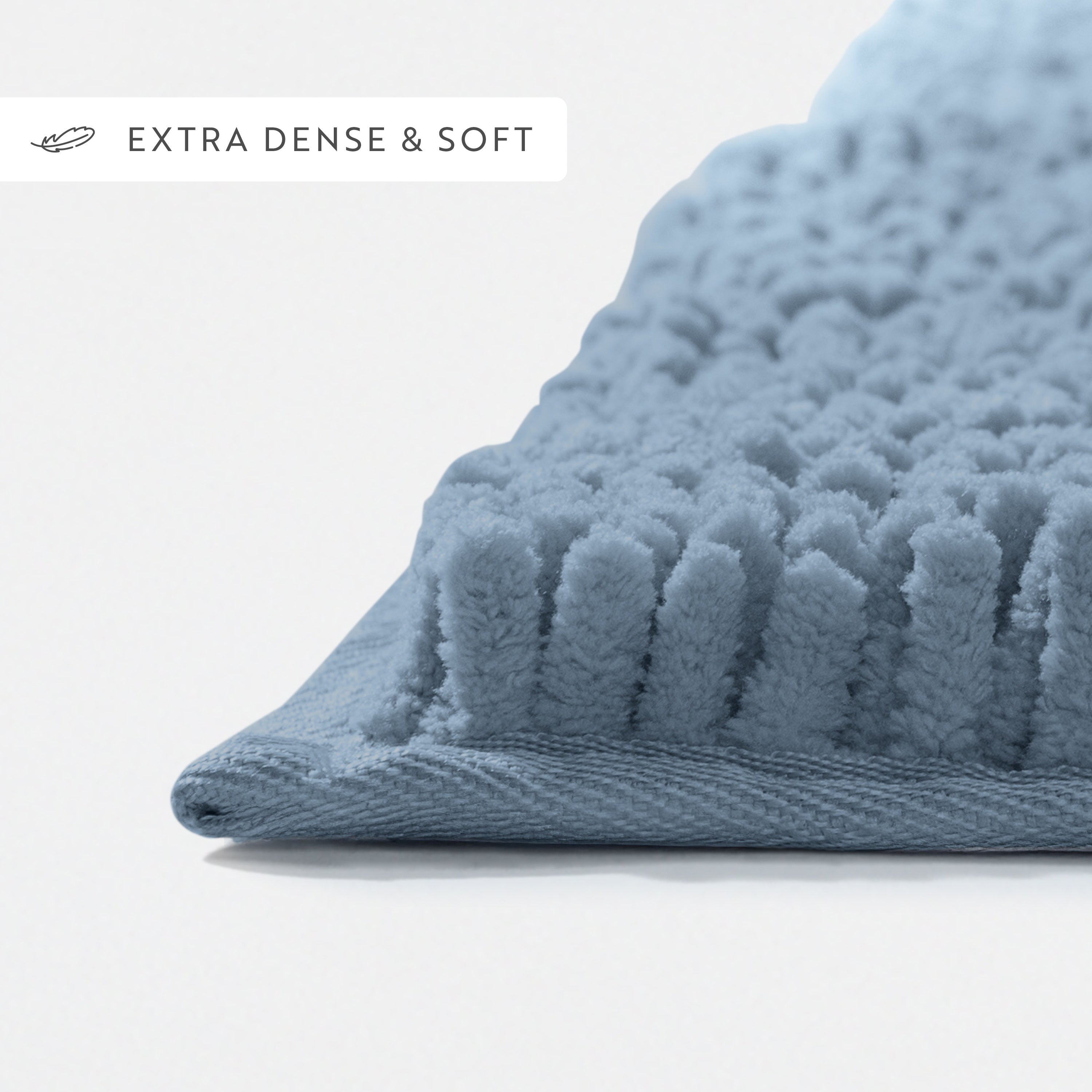 Ultra-Plush Bath Mat, Soft and Absorbent Chenille with Anti-Skid Rubber Backing
